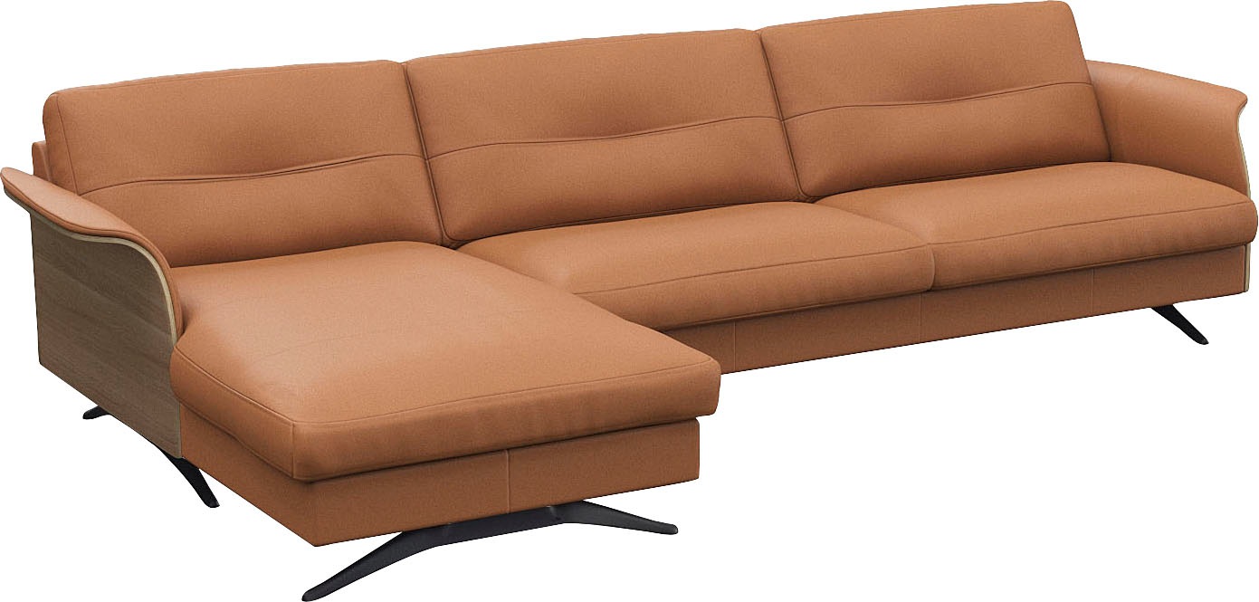 FLEXLUX Ecksofa »Glow, super bequem durch hochwertigem Sitzaufbau mit Federkern, L-Form«, Modernes skandinavisches Design