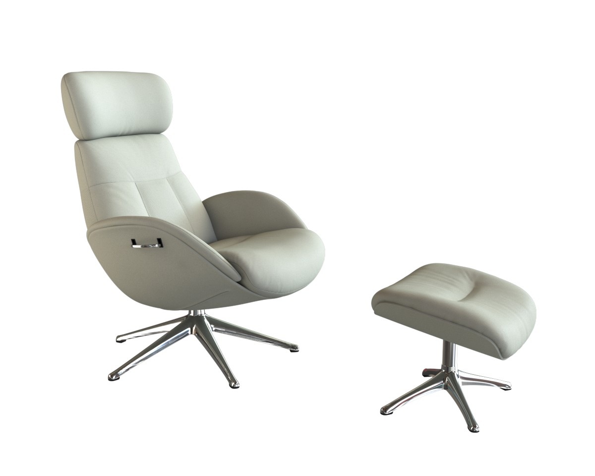 FLEXLUX Relaxsessel »Elegant, Funktionsessel, Polstersessel, Armlehnen-, TV-Fernsehsessel,«, Premium Komfort, Rücken- und Kopfteilverstellung, Drehbar, Fuß Alu
