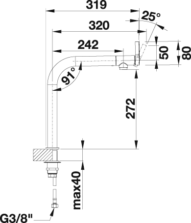 Blanco Küchenarmatur »VONDA« Hochdruck