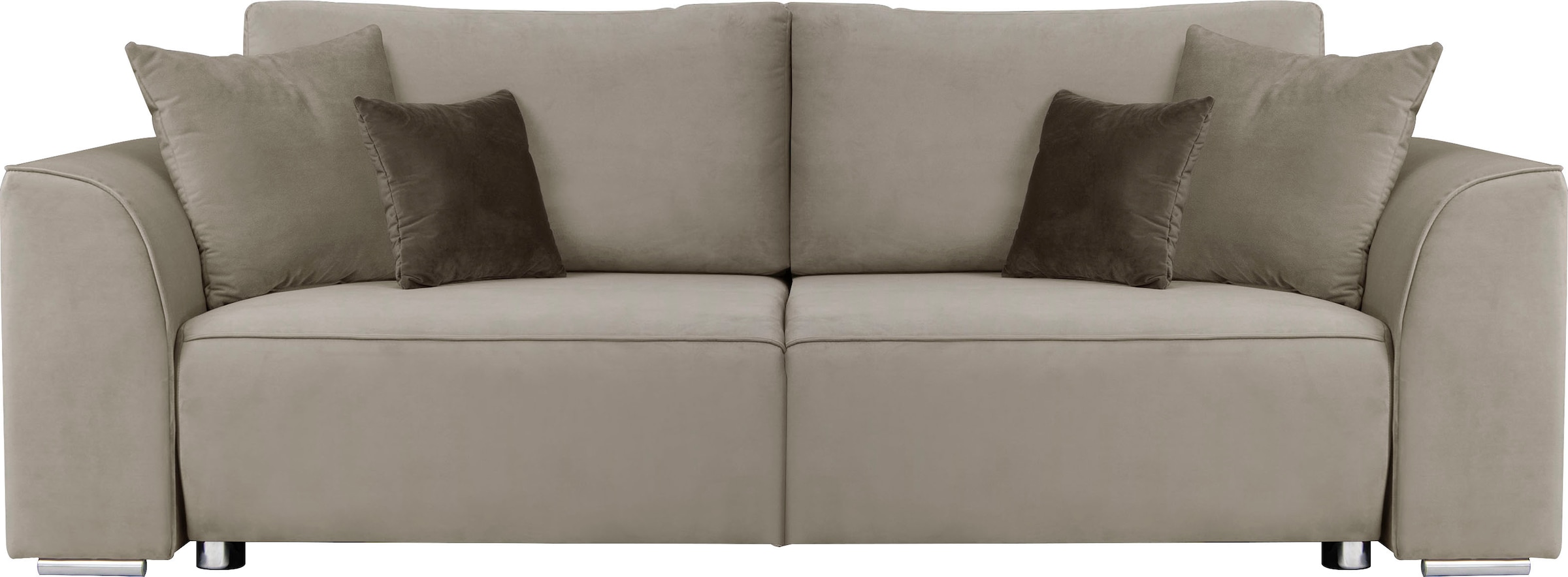 OTTO home »BEATRICE, B: 250 cm - wahlweise mit Bettfunktion« u. Bettkasten, incl. 2 Zierkissen