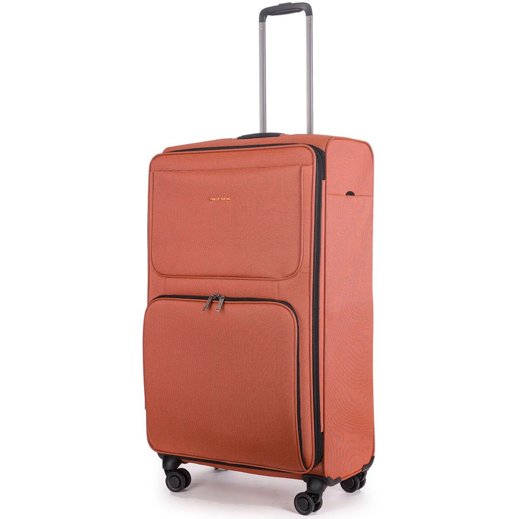 Stratic Weichgepäck-Trolley »Bendigo Light + L, rosso clay«, 4 Rollen, Reisekoffer großer Koffer Aufgabegepäck TSA-Zahlenschloss