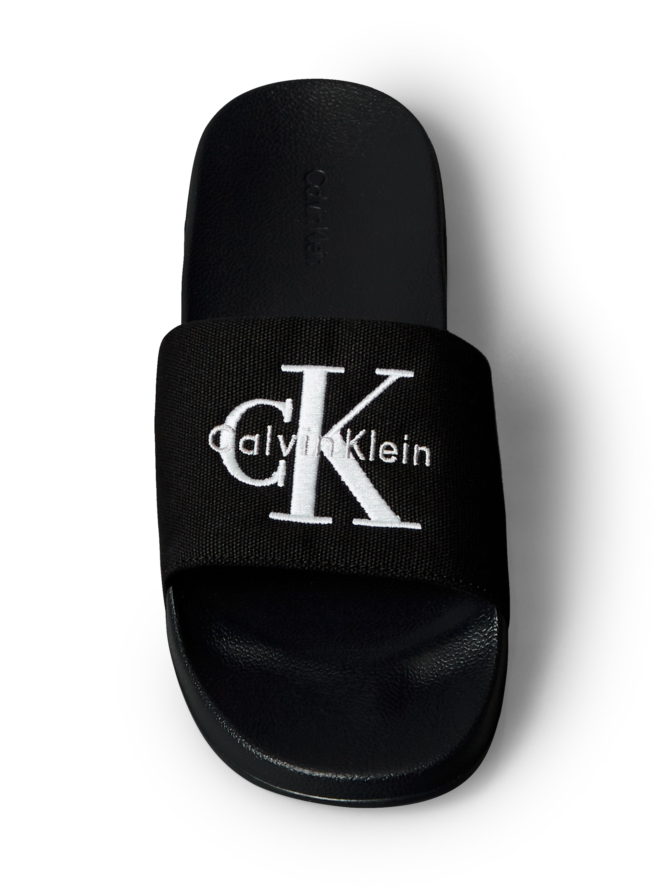 Calvin Klein Jeans Pantolette »ESS SLIDE CV«  Badeschuh, Flat, Poolslides mit Logoschriftzug