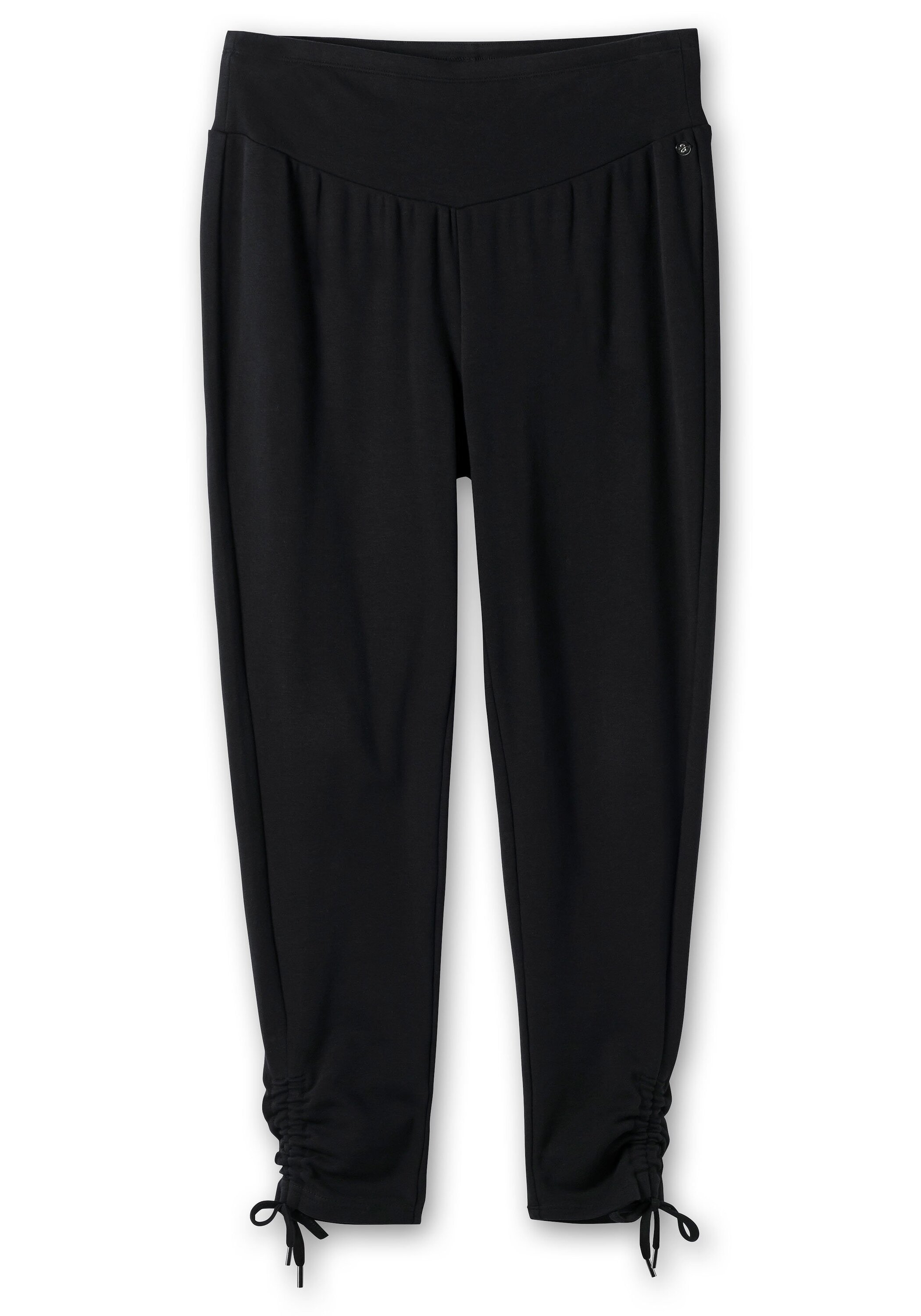 Sheego Leggings »Leggings mit breitem Bund und Raffung am Saum«