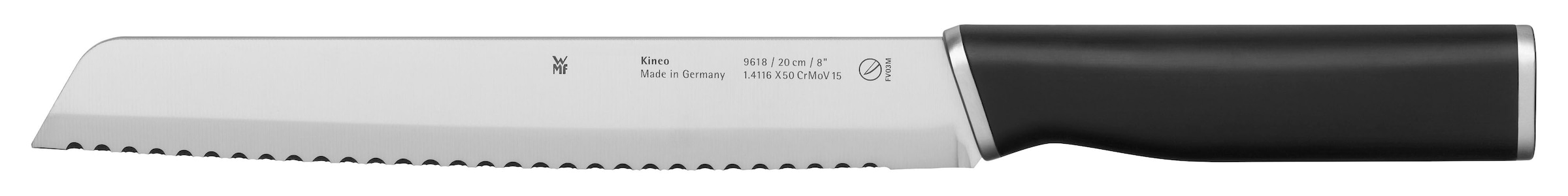 WMF Messer-Set »Kineo«, (Set, 5 tlg., Koch-, Gemüse-, Brot-, Fleisch- & Zubereitungsmesser), Performance Cut, scharf, Premium-Edelstahl, Made in Germany