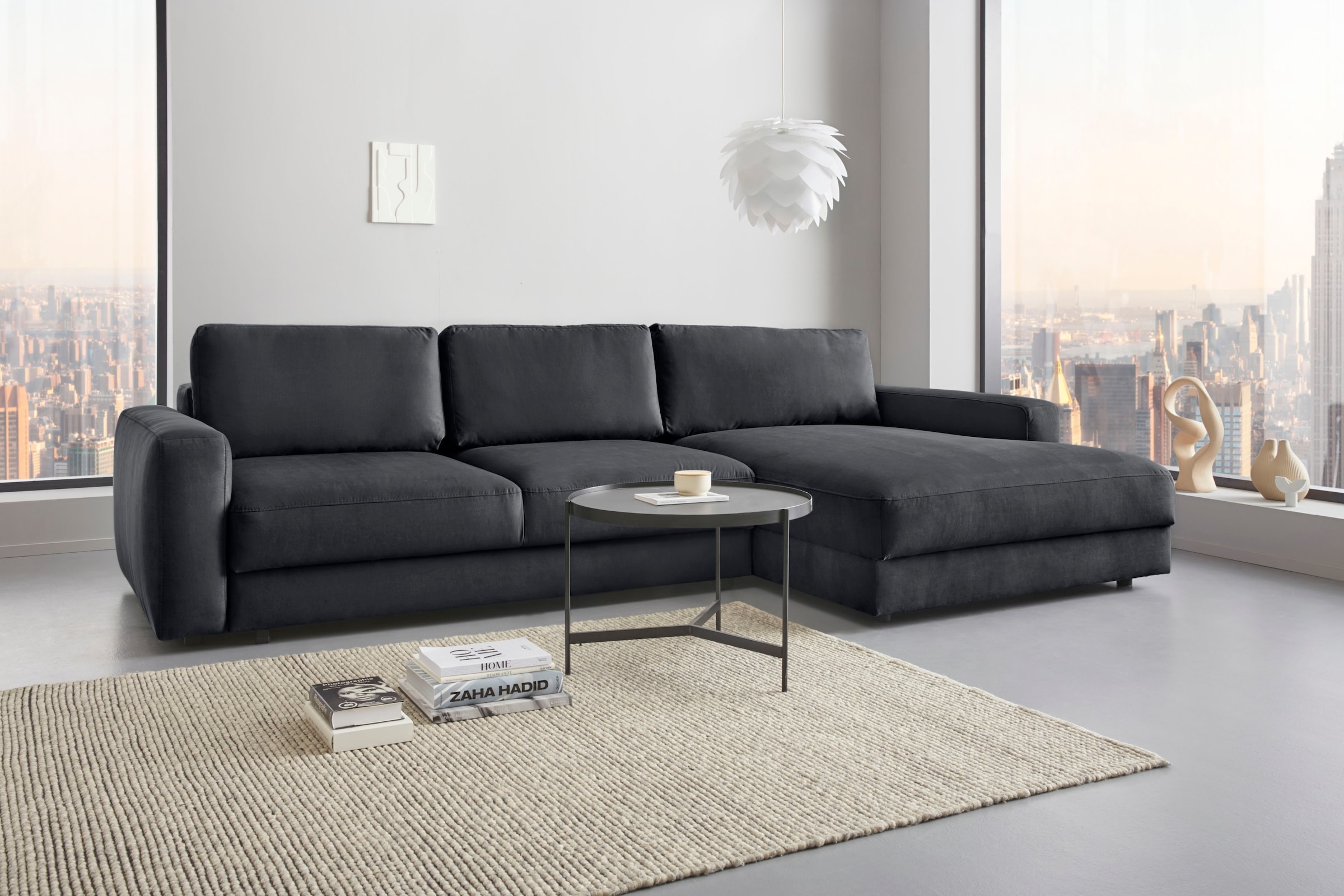 Places of Style Ecksofa »Bloomfield, bequem und elegant, OTTOs Choice, L-Form«, wahlweise mit Bettfunktion und Bettkasten