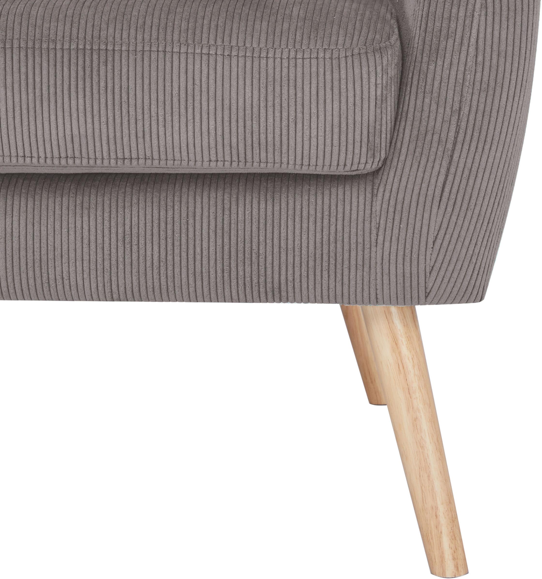 Home affaire Ohrensessel »Yamuna« mit Sitzpolsterung, Gestell und Füße aus Massivholz, Sitzhöhe 47 cm