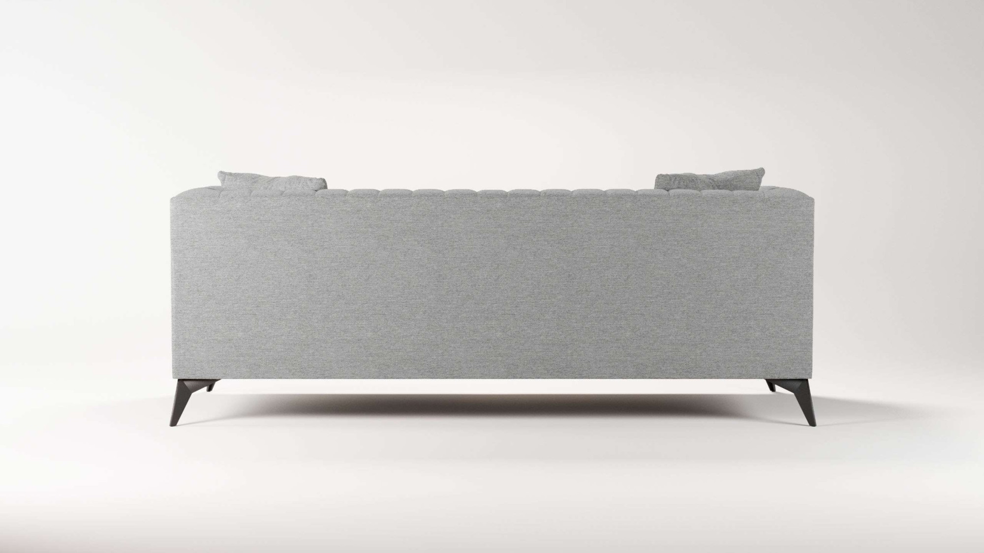 Places of Style 3-Sitzer »MATTHEW elegantes Designsofa, Maße B/T/H: 201/86/74 cm«, feine Steppung im Rückenbereich, lose Sitzkissen, incl. Zierkissen