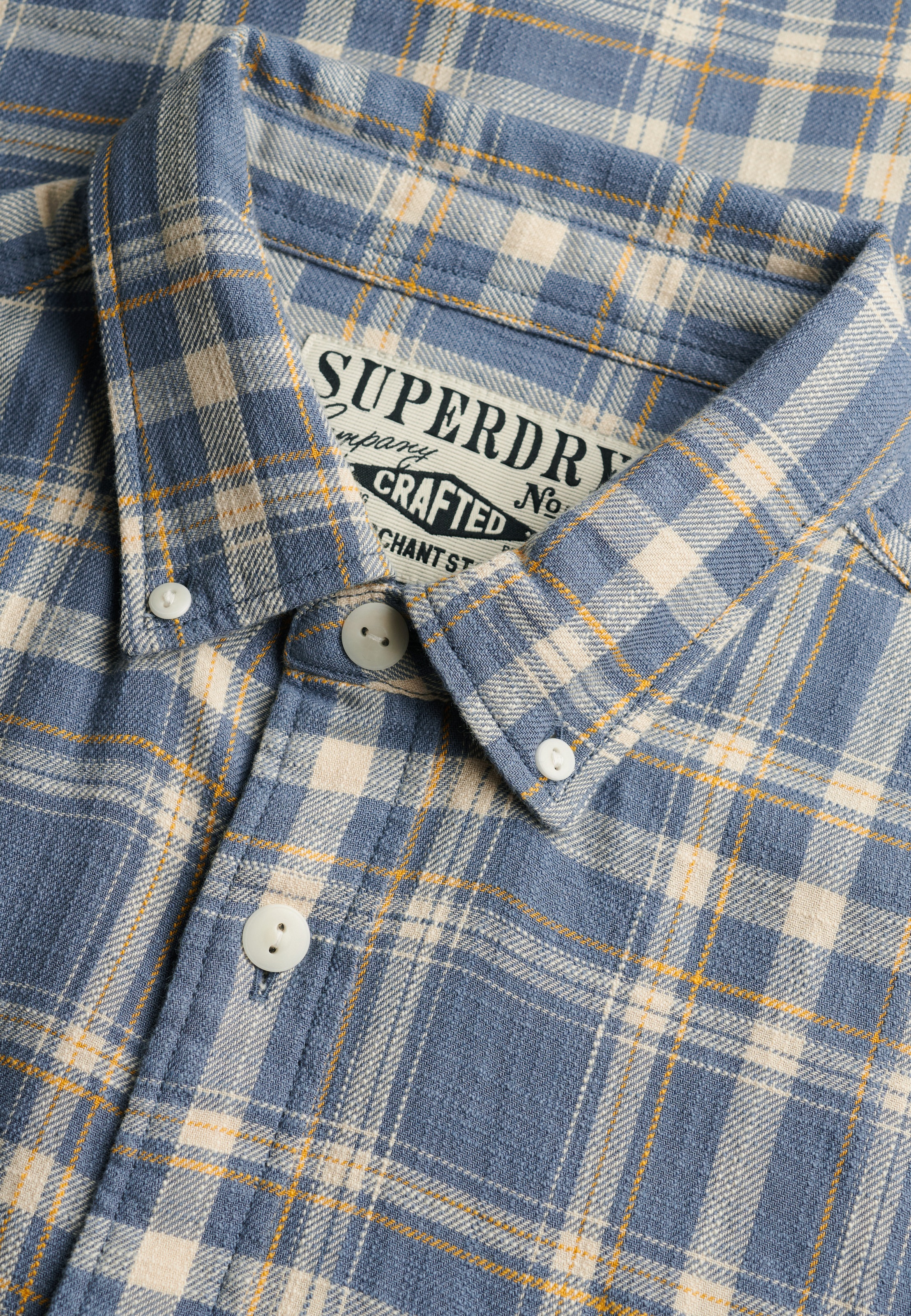 Superdry Langarmhemd »MERCHANT LITE CHECK SHIRT« mit Knopfleiste, aus Baumwolle, Regular Fit, kariertes Design