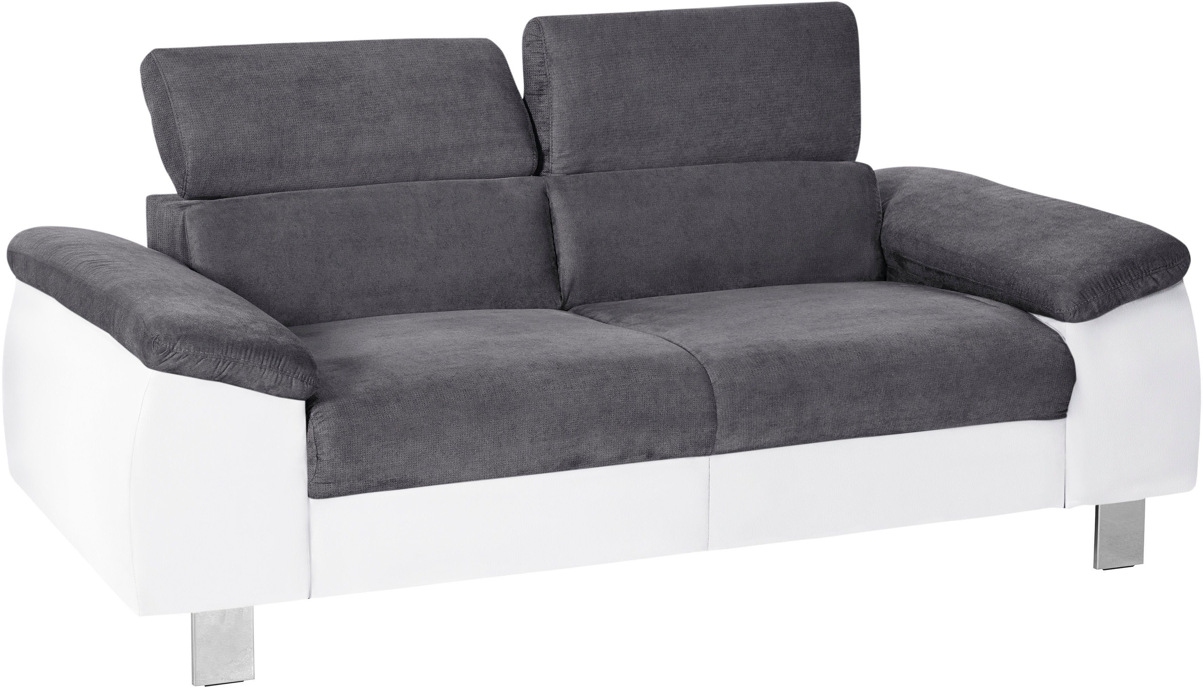 COTTA Polstergarnitur »Komaris«, (Set), Set bestehend aus: 2-Sitzer mit Kopfteilverstellung & Hocker