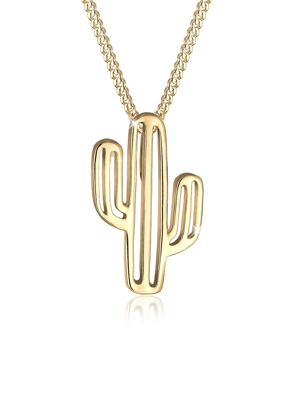 Elli Kette mit Anhänger »Halskette Anhänger Kaktus Boho 925 Sterling Silber«