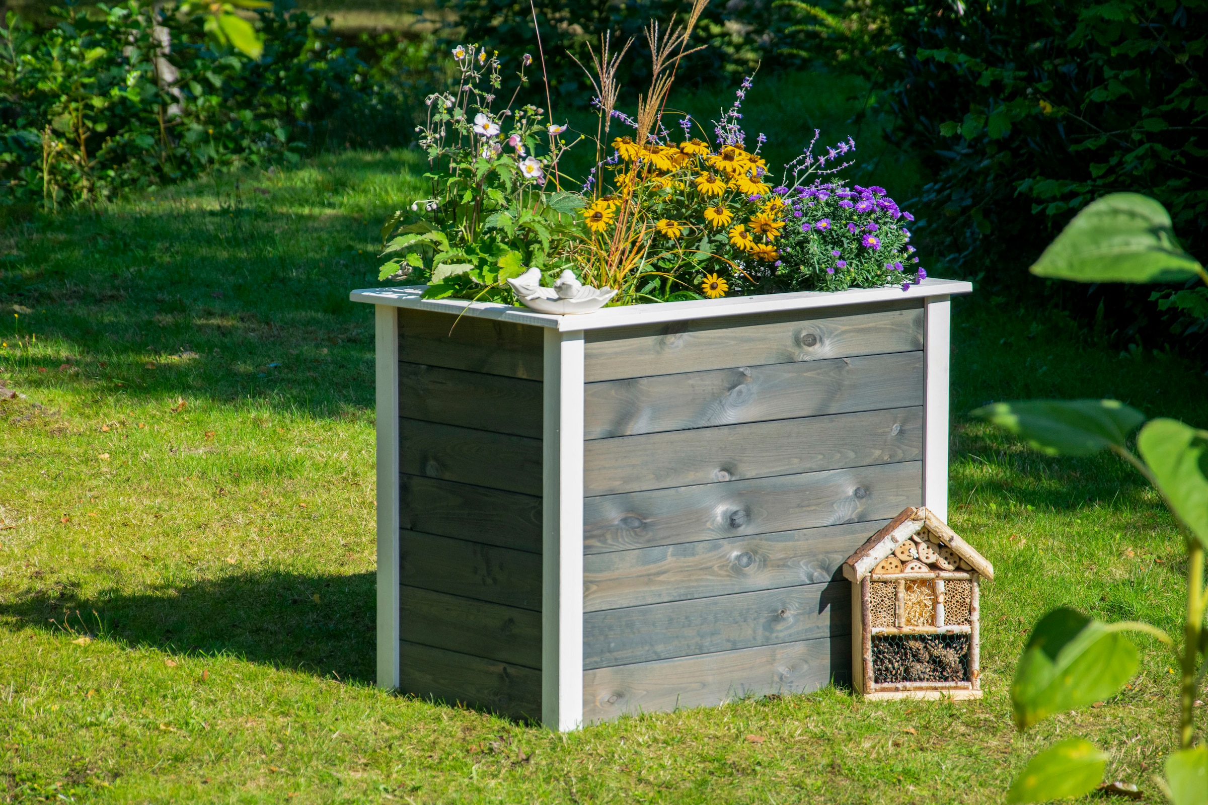 dobar Hochbeet »Two-Tone«, Bausatz, aus FSC®-zertifiziertem Kiefernholz, wetterfest grau lasiert
