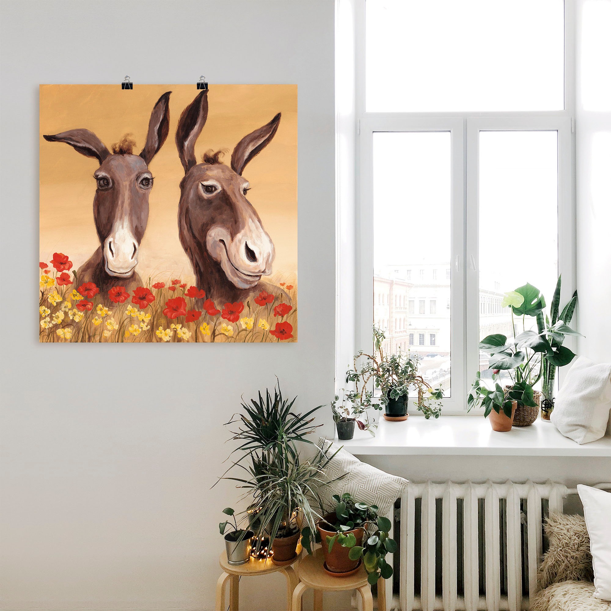 Artland Wandbild »Esel«, Haustiere, (1 St.), als Alubild, Outdoorbild, Leinwandbild, Poster, Wandaufkleber