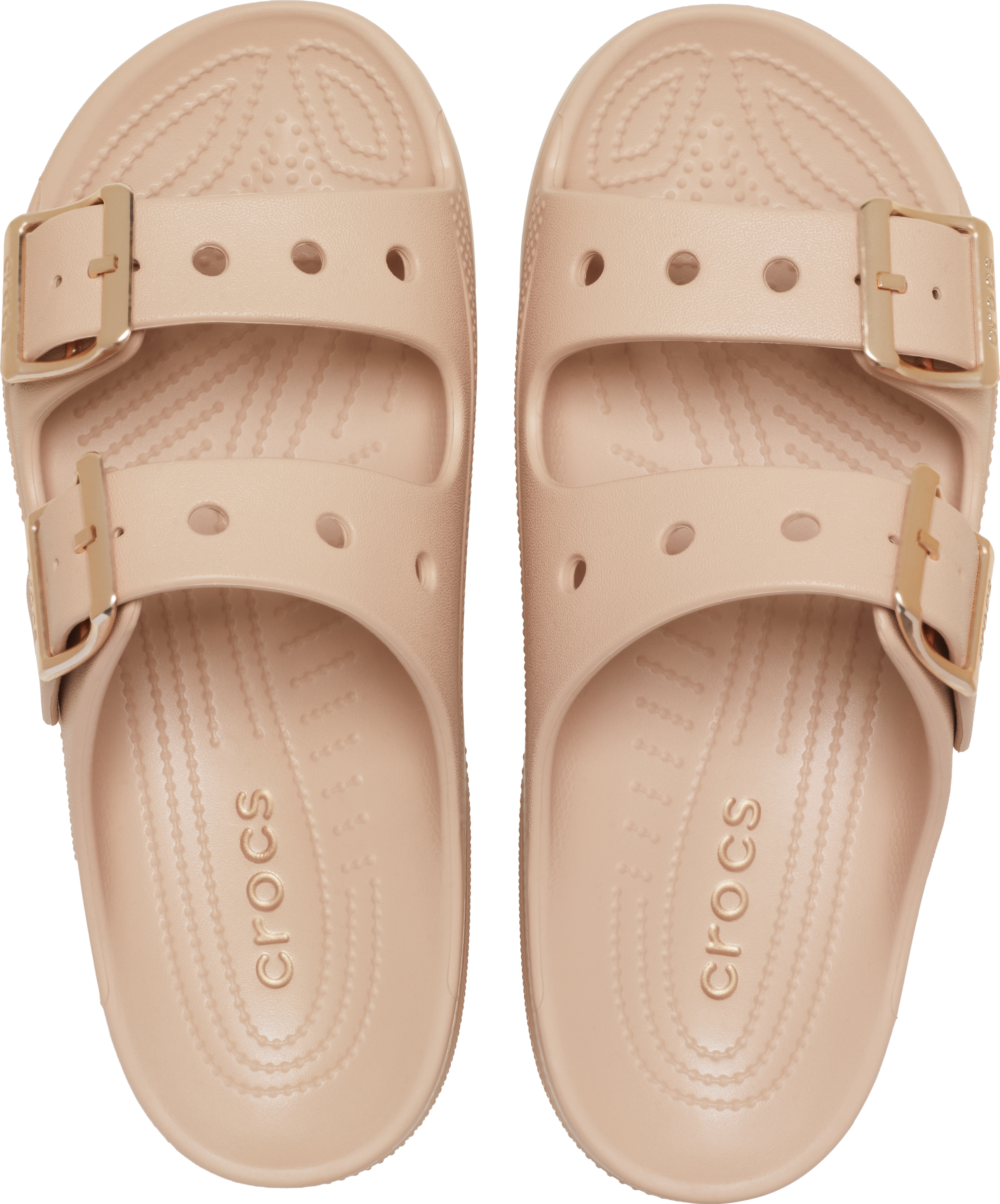 Crocs Pantolette »Saturday Metallic Buckle Sandal W«  Sommerschuh, Urlaubsschuh, Strandschuh, Schlappen mit Schnallen