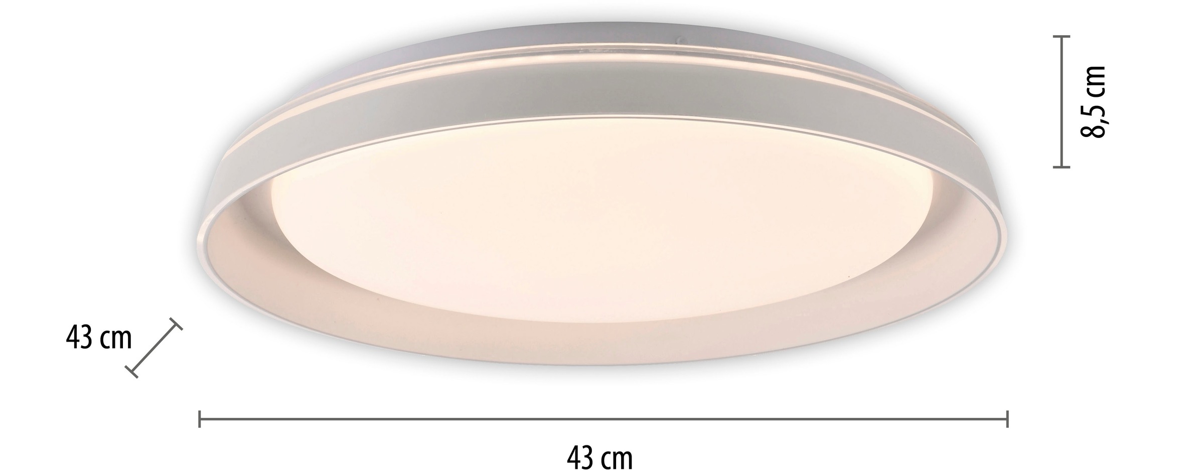 JUST LIGHT Deckenleuchte »SATI« LED-Board 1 Stk. Warmweiß LED, dimmbar, Switchmo, Memory, nach Trennung vom Netz