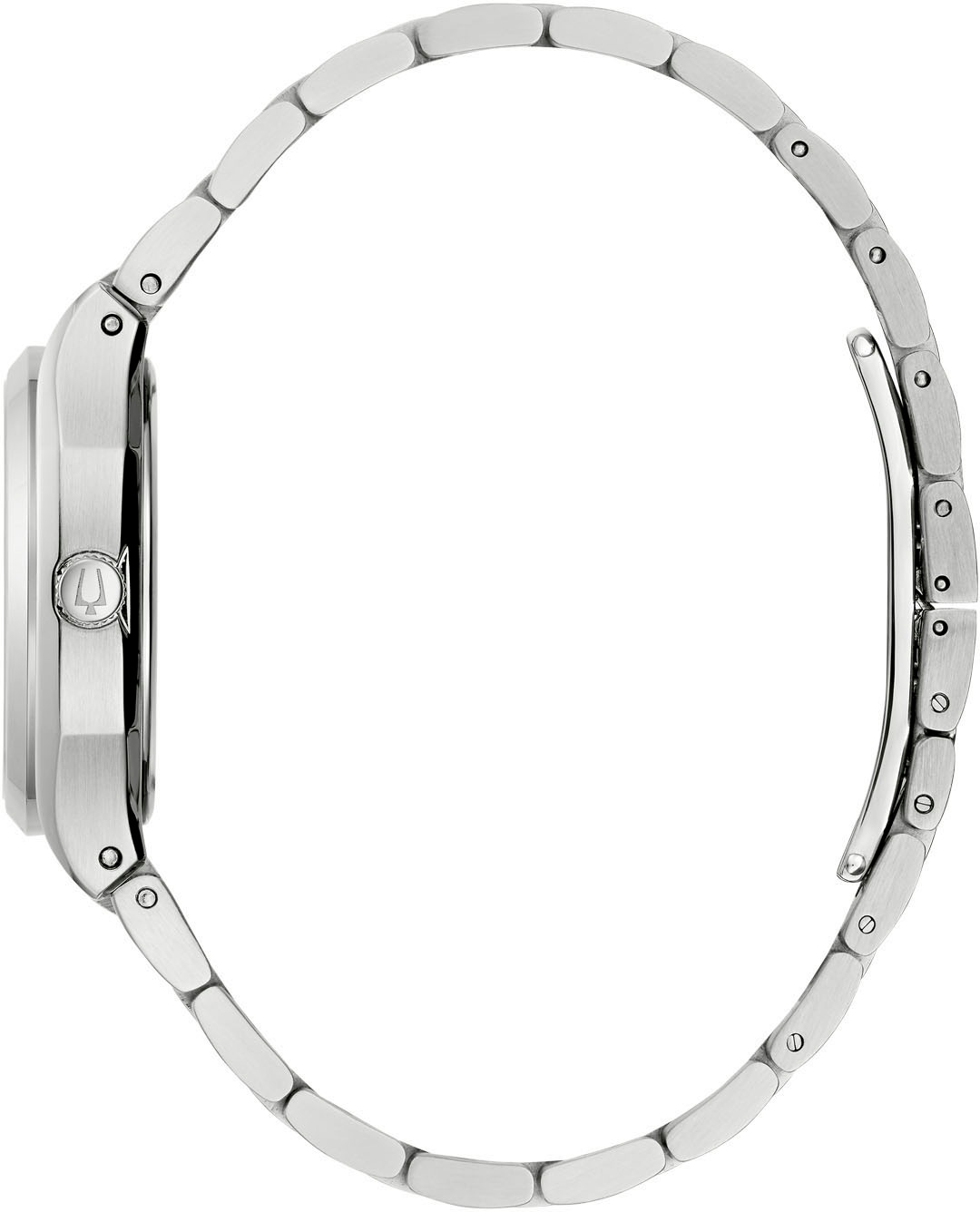 Bulova Quarzuhr, Armbanduhr, Damenuhr, Perlmuttzifferblatt, Diamant, Edelstahlarmband