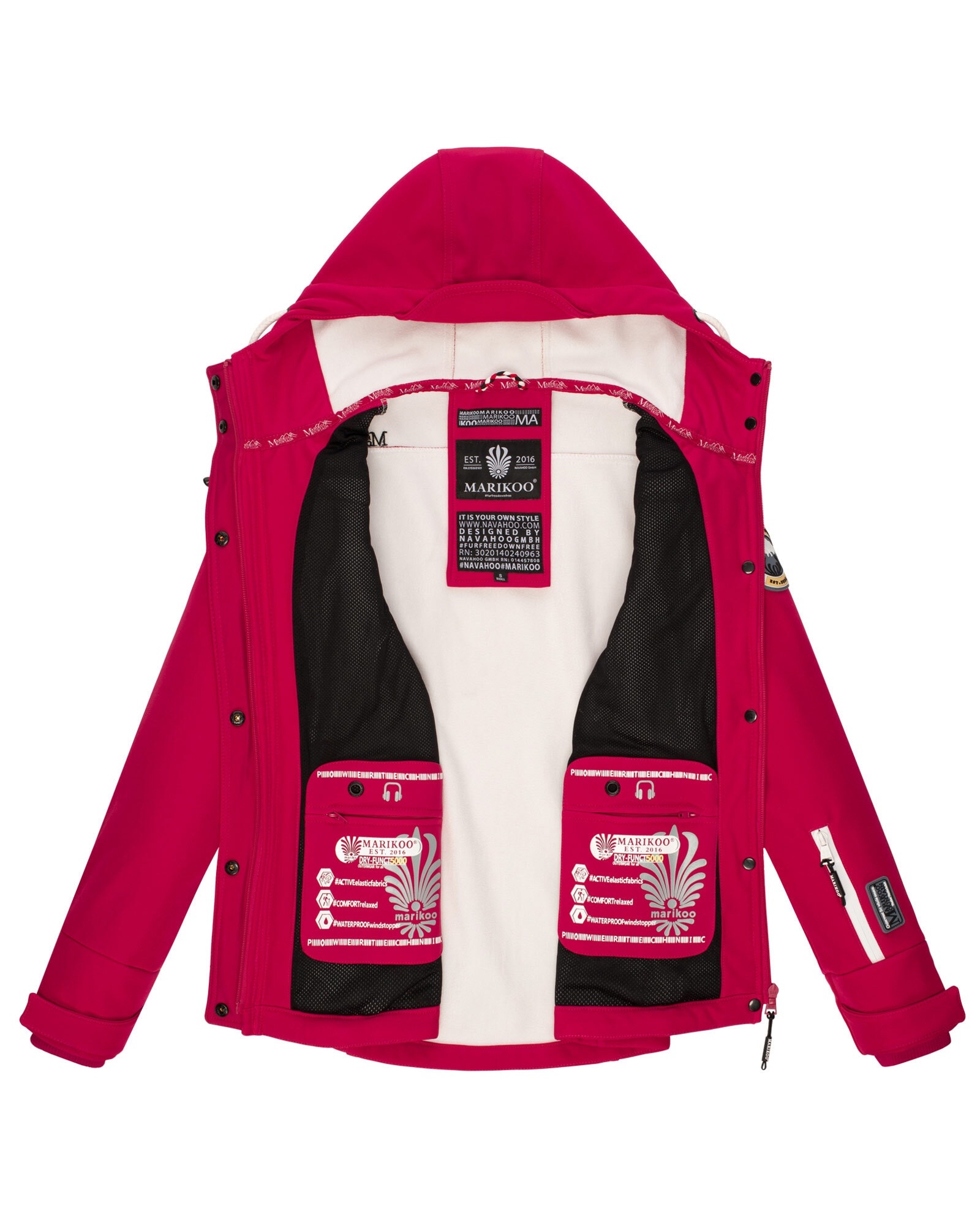 Marikoo Softshelljacke »Marikoo Kleinezicke Damen Softshell Jacke B864«