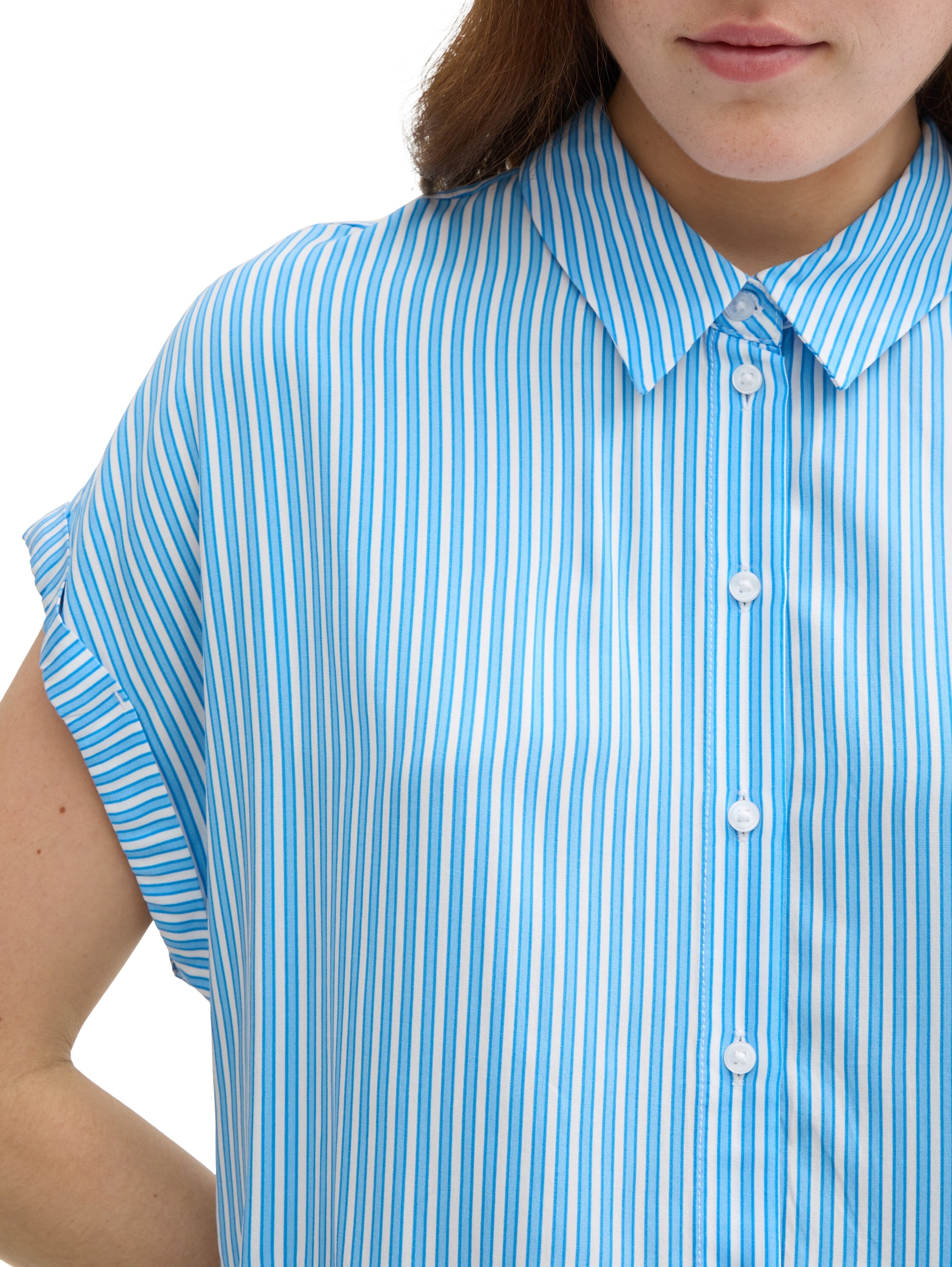 TOM TAILOR Denim Shirtbluse, mit weiten Ärmeln