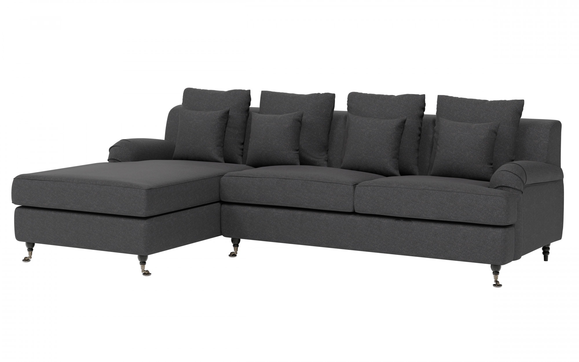 Guido Maria Kretschmer Home&Living Ecksofa »NORIN L-Form«, zwei Fußarten: vorne - Rollen, hinten - Holzfüße