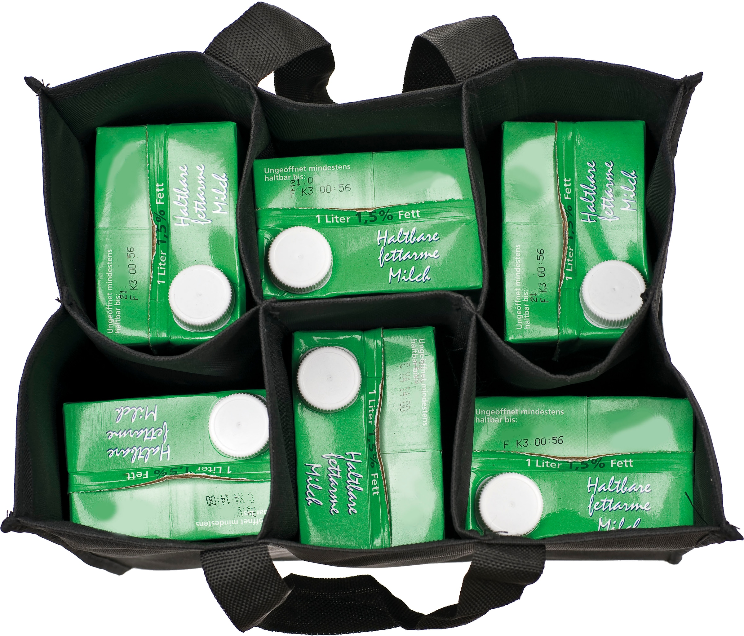 Genius Flaschenkorb »(Flaschentasche)« zum rückenschonenden Transportieren von bis zu 6 Flaschen, weiße Anker