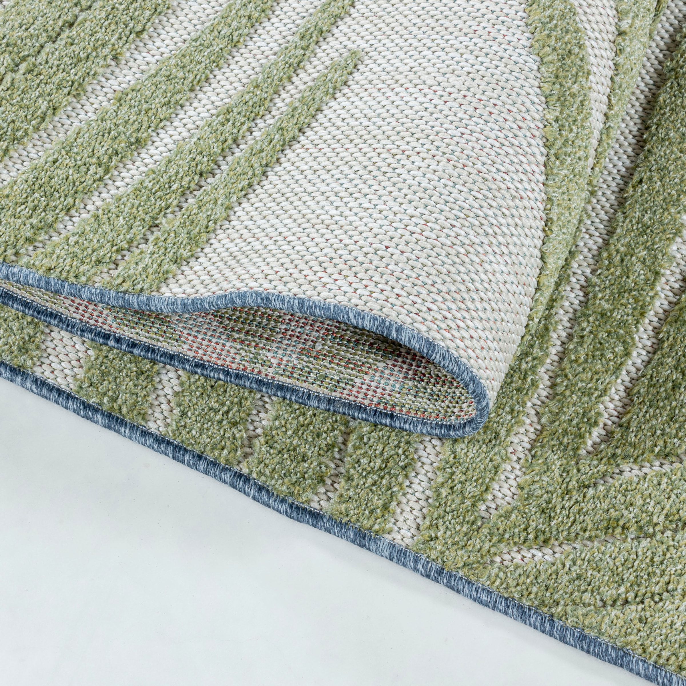 Ayyildiz Teppiche Outdoorteppich »BAHAMA 5155« rechteckig 8 mm Höhe Läufer, Flachflor mit Hoch-Tief-Struktur, In-und Outdoor geeignet