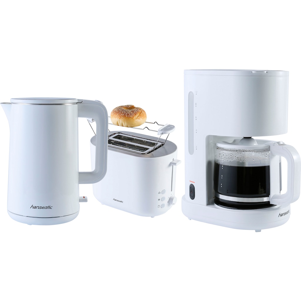 Hanseatic Filterkaffeemaschine »HCM125900WD«, 1,25 l Kaffeekanne, Korbfilter, 1x4