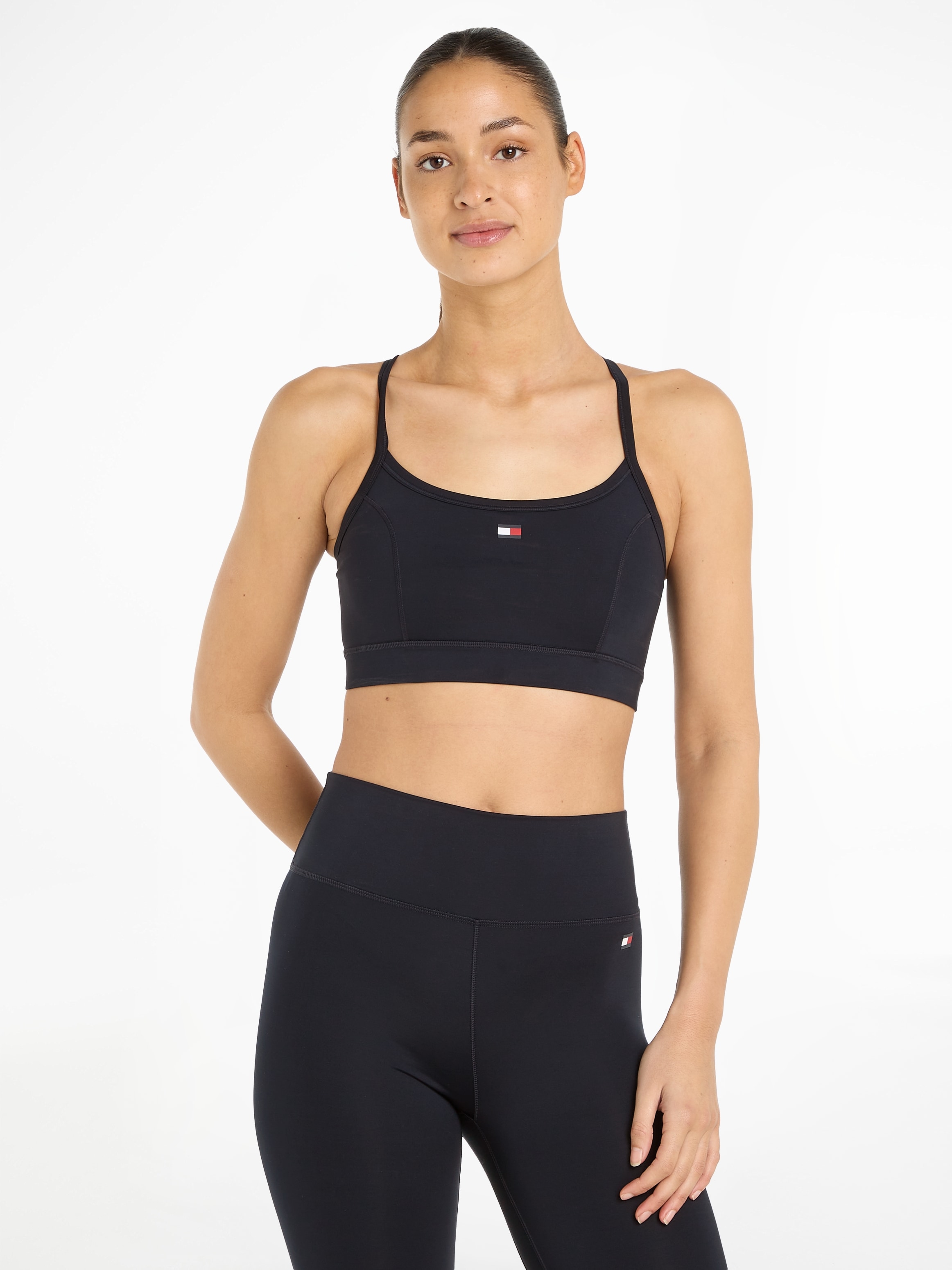 Tommy Hilfiger Sport Sport-Bustier »ESSENTIALS FLAG LOW INT BRA«, mit Trägern für leichten Halt