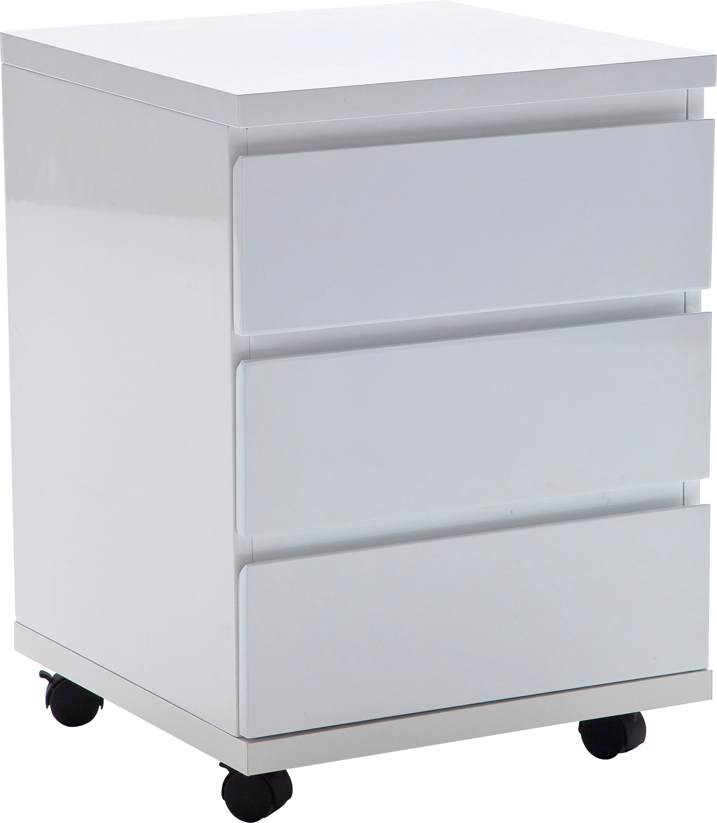 MCA furniture Rollcontainer »RC«, Büroschrank auf rollbar, Rechnung hochglanz weiß bestellen
