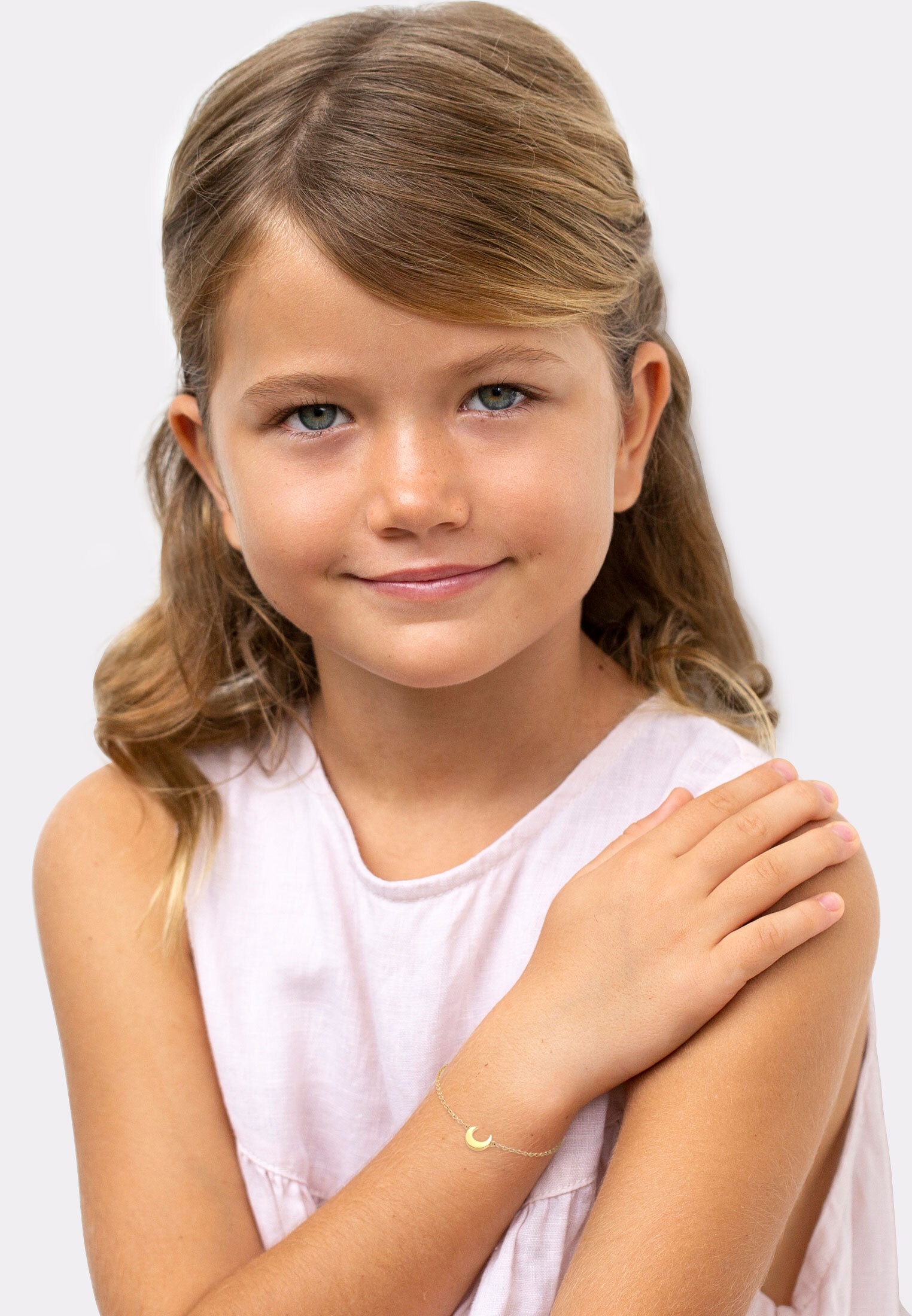 Elli Armkette »Armband Kinder Halbmond Mond Astro 925 Silber«