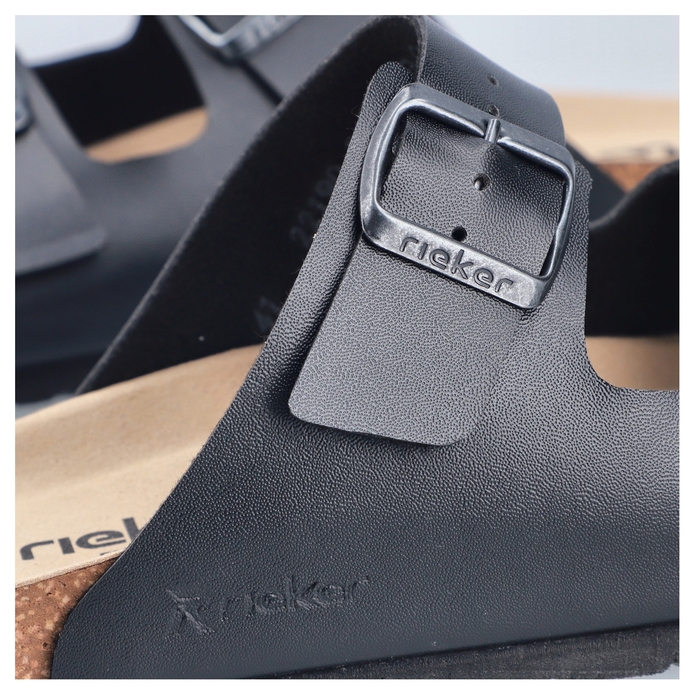 Rieker Pantolette  Sommerschuh, Schlappen, Hausschuh, mit zwei Schnallenverschlüssen