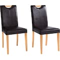 Home affaire Stuhl »Stuhlparade«, (Set), 2 St., Kunstleder, in zwei unterschiedlichen Bezugsqualitäten, Sitzhöhe 46 cm