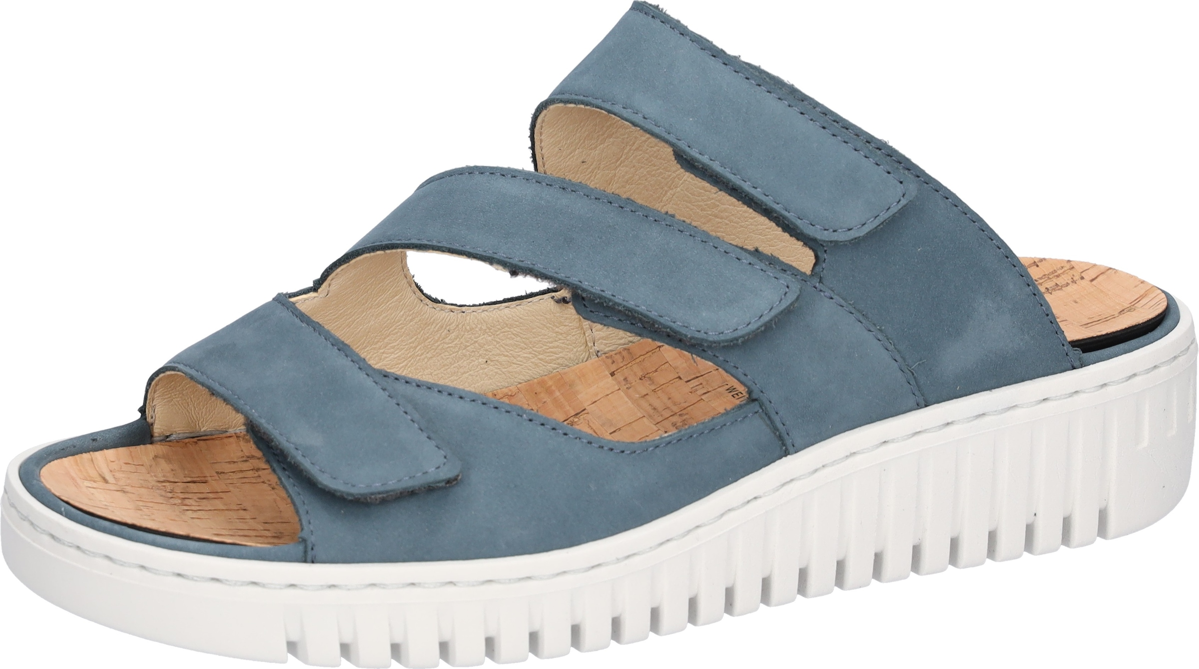 Waldläufer Pantolette »H-WILLOW«  Sommerschuh, Hausschuh, Keilabsatz, mit Korkfußbett, H-Weite