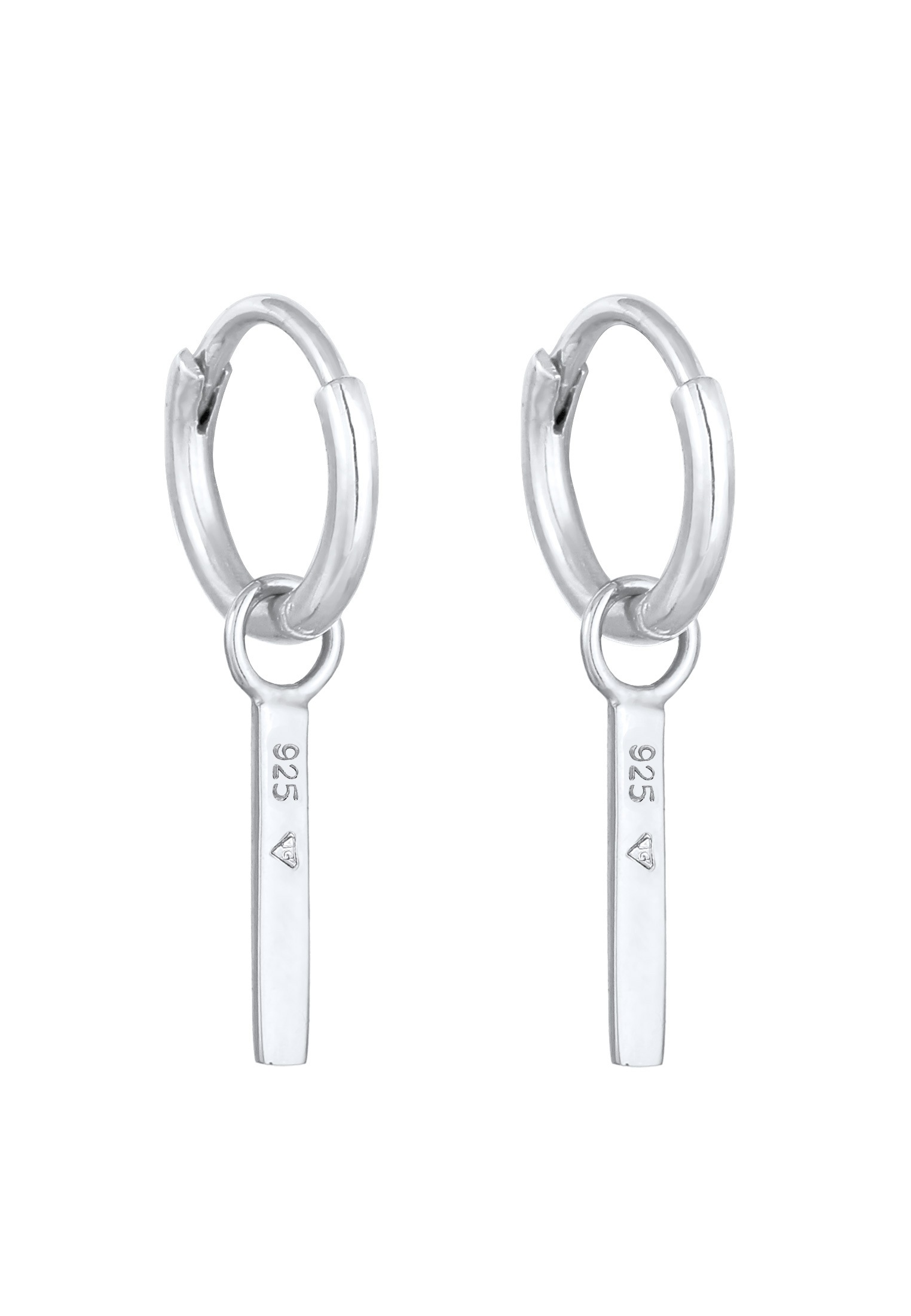 Elli Paar Creolen »Ohrringe Creolen Einhänger Stab Trend 925 Silber«