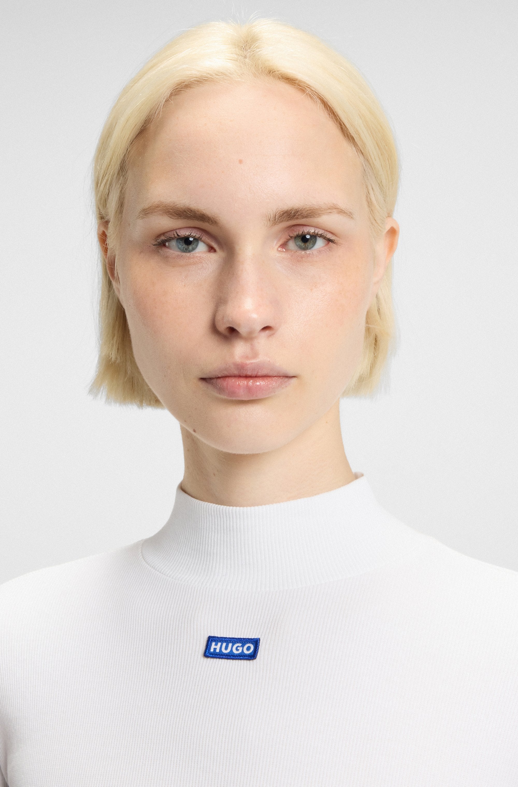 HUGO Blue Longsleeve »Easy Longsleeve_B«, mit Stehkragen