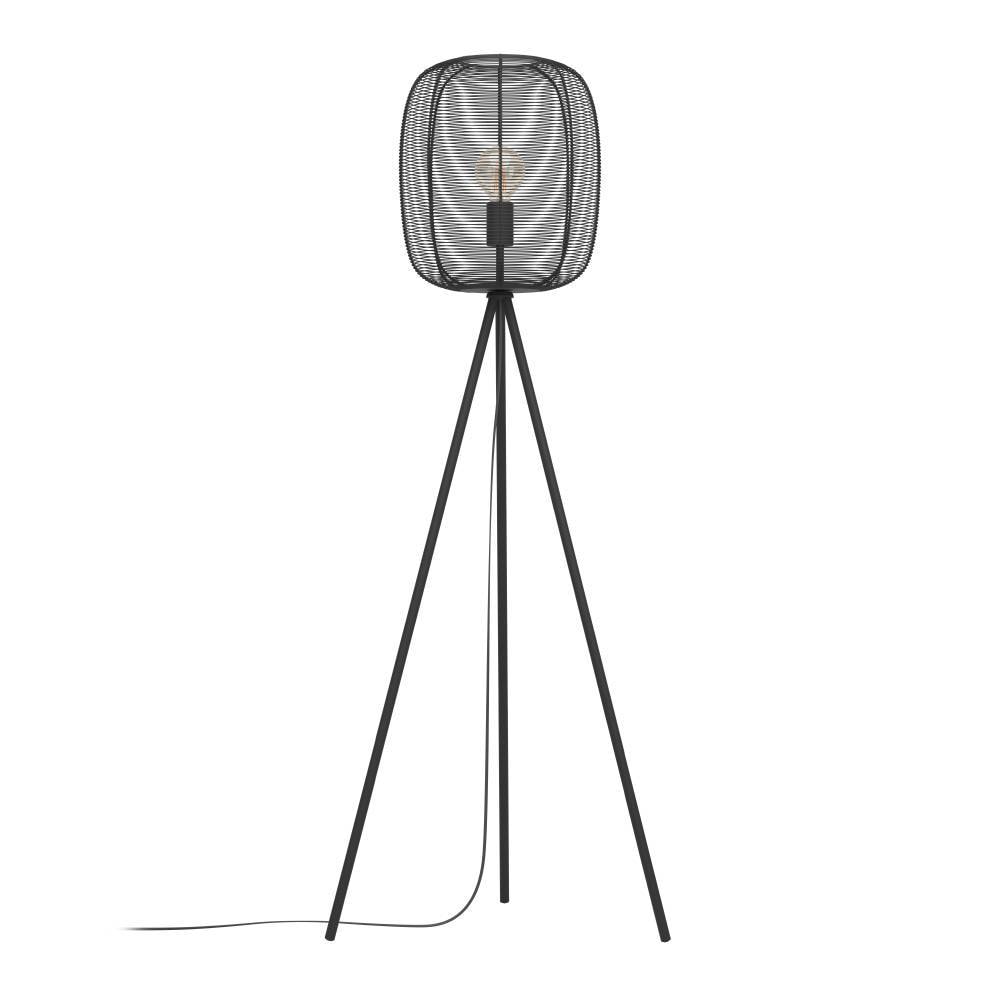 EGLO Stehlampe »RINROE«, 1 flammig-flammig, Stehleuchte, Standleuchte Dreibein, Metall in schwarz, Wohnzimmerlampe