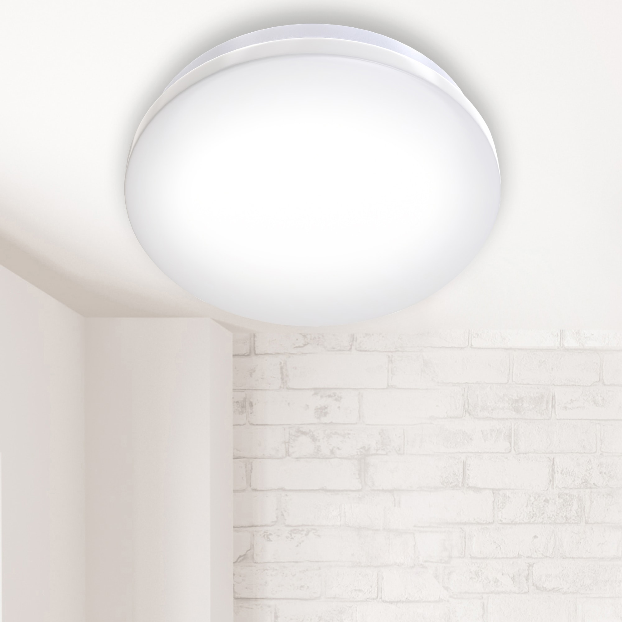 B.K.Licht LED Deckenleuchte, 1 mit online kaufen 3 Jahren inkl. LED flach, Modul Garantie 12 1200lm weiß 4000K, Watt Bad, flammig-flammig, | Deckenlampe, XXL
