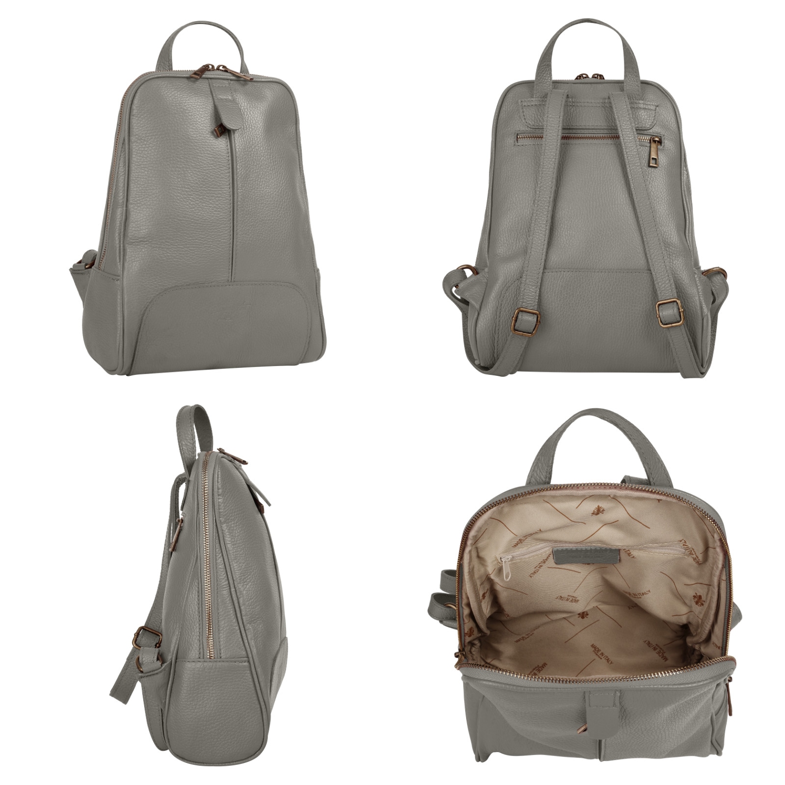 Samantha Look Cityrucksack echt Leder, Made in Italy
