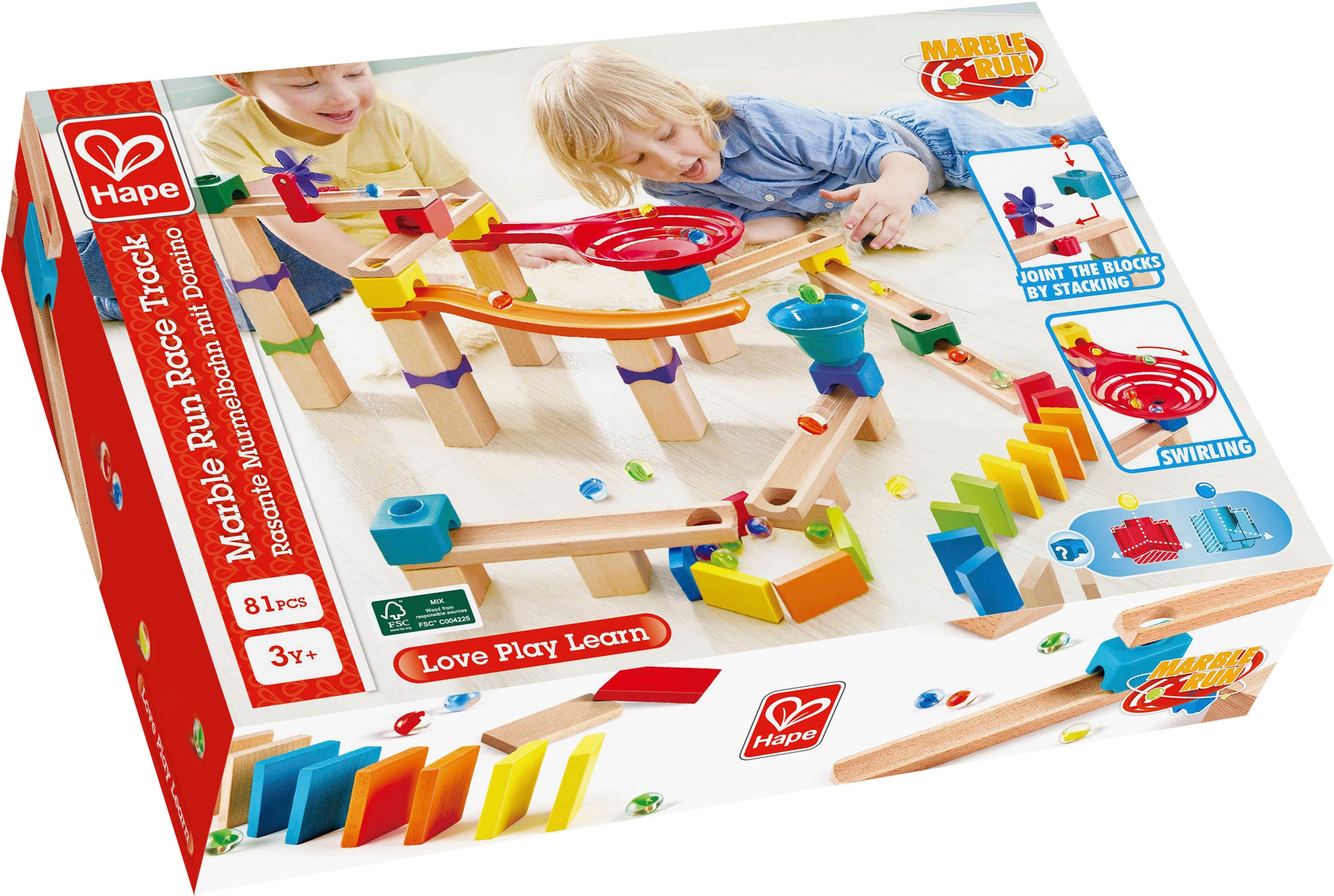 Hape Kugelbahn »Rasante Murmelbahn mit Domino«