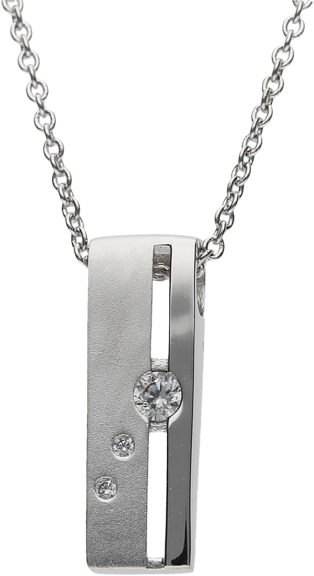 Firetti Kette mit Anhänger "Schmuck Geschenk Halsschmuck Halskette Kette matt glanz" mit Zirkonia (synth.)