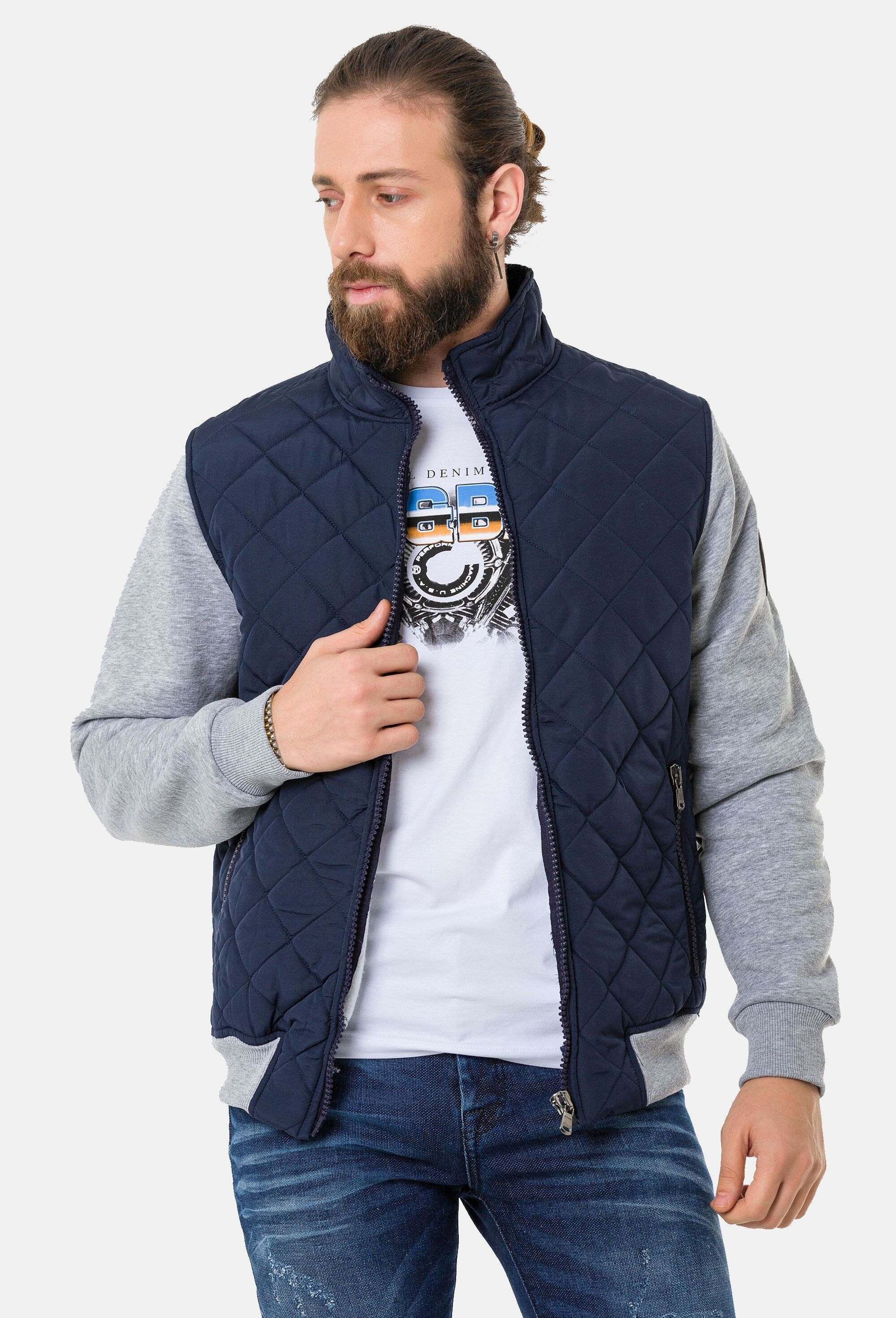 Cipo & Baxx Winterjacke »Cipo & Baxx Jacke« ohne Kapuze mit Sweatärmeln