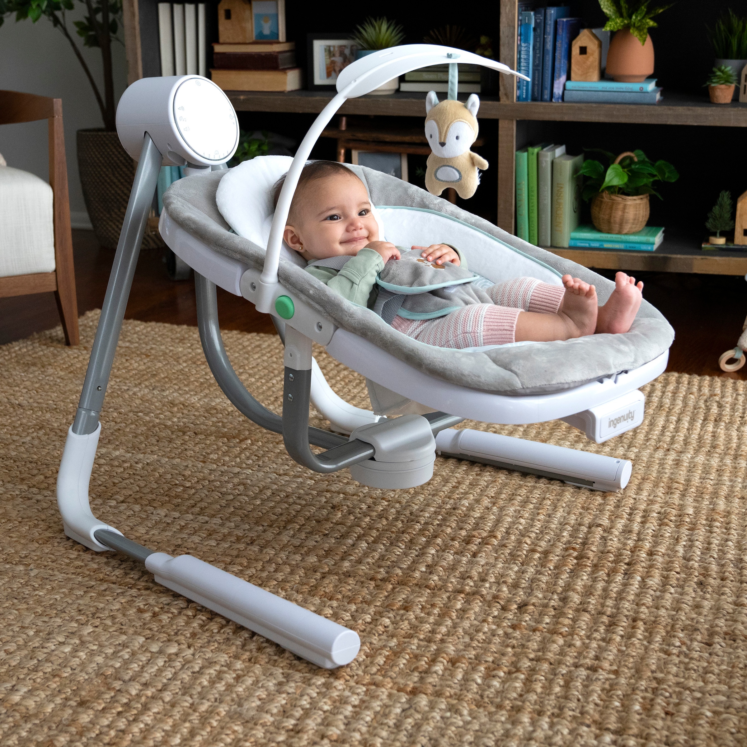 ingenuity Babywippe »AnyWay Sway Dual-Direction Portable Swing – Ray« bis 9 kg mit Sound-Effekt
