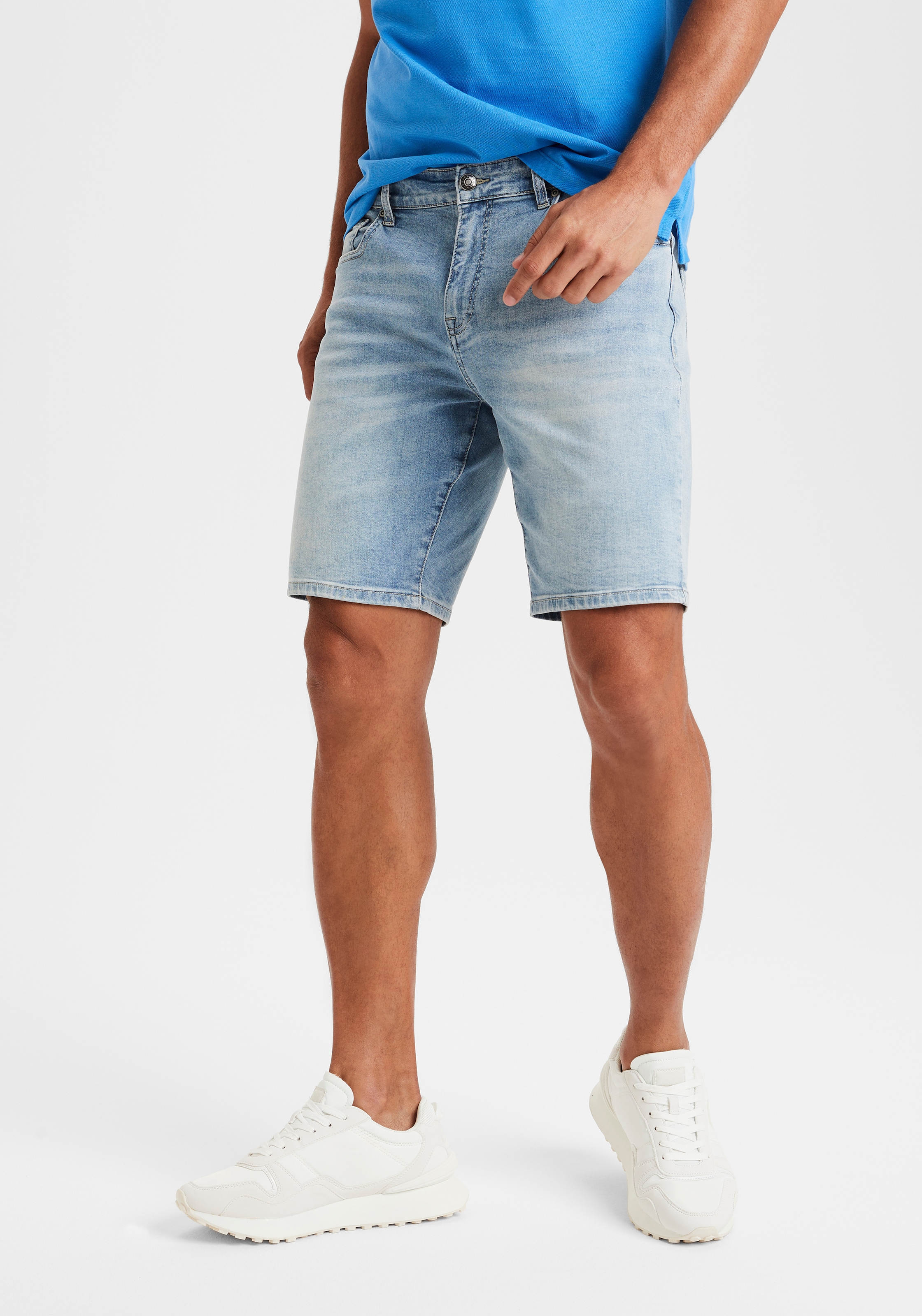 Buffalo Jeansshorts »5-Pocket Shorts,«, mit normaler Bundhöhe, kurze Hose aus elastischer Denim-Qualität