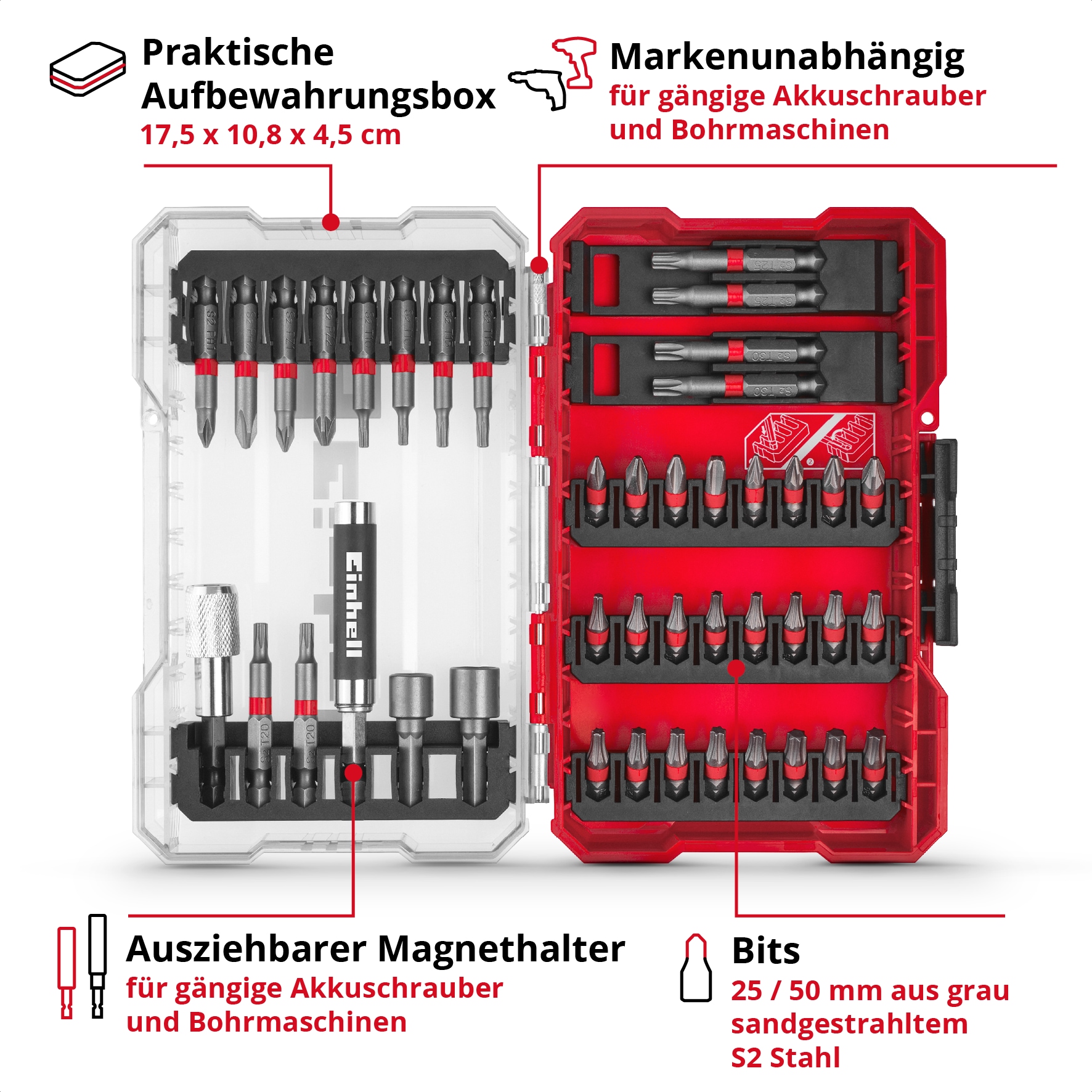 Einhell Bit-Set »M-CASE« 42-tlg.