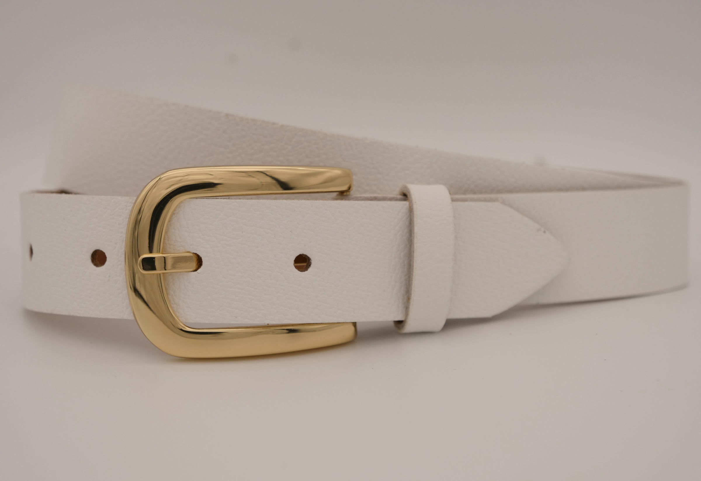 AnnaMatoni Ledergürtel mit goldener Schließe