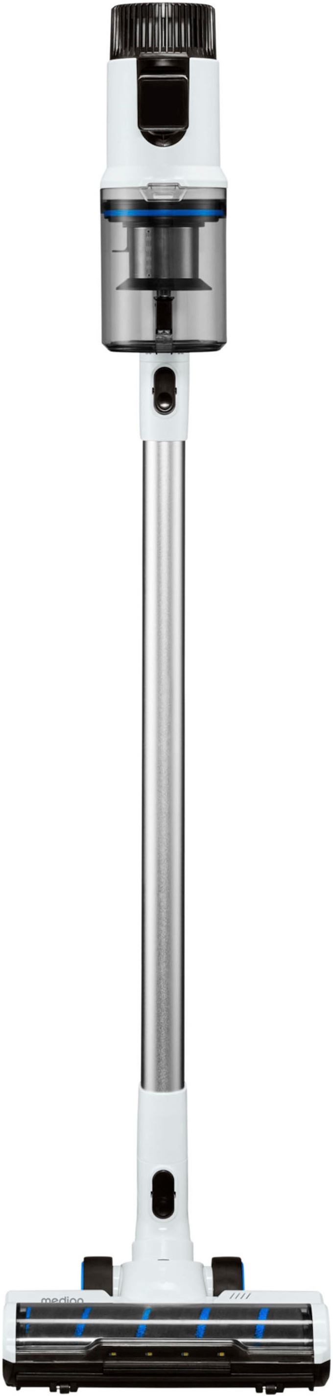 Medion® Akku-Stielstaubsauger »P350 W (MD 12049), beutellose Zyklon-Technologie, 24 kPa Saugleistung«, HEPA 13 Filter, LED-Touch-Display, Staubsensor, integriertes Zubehör