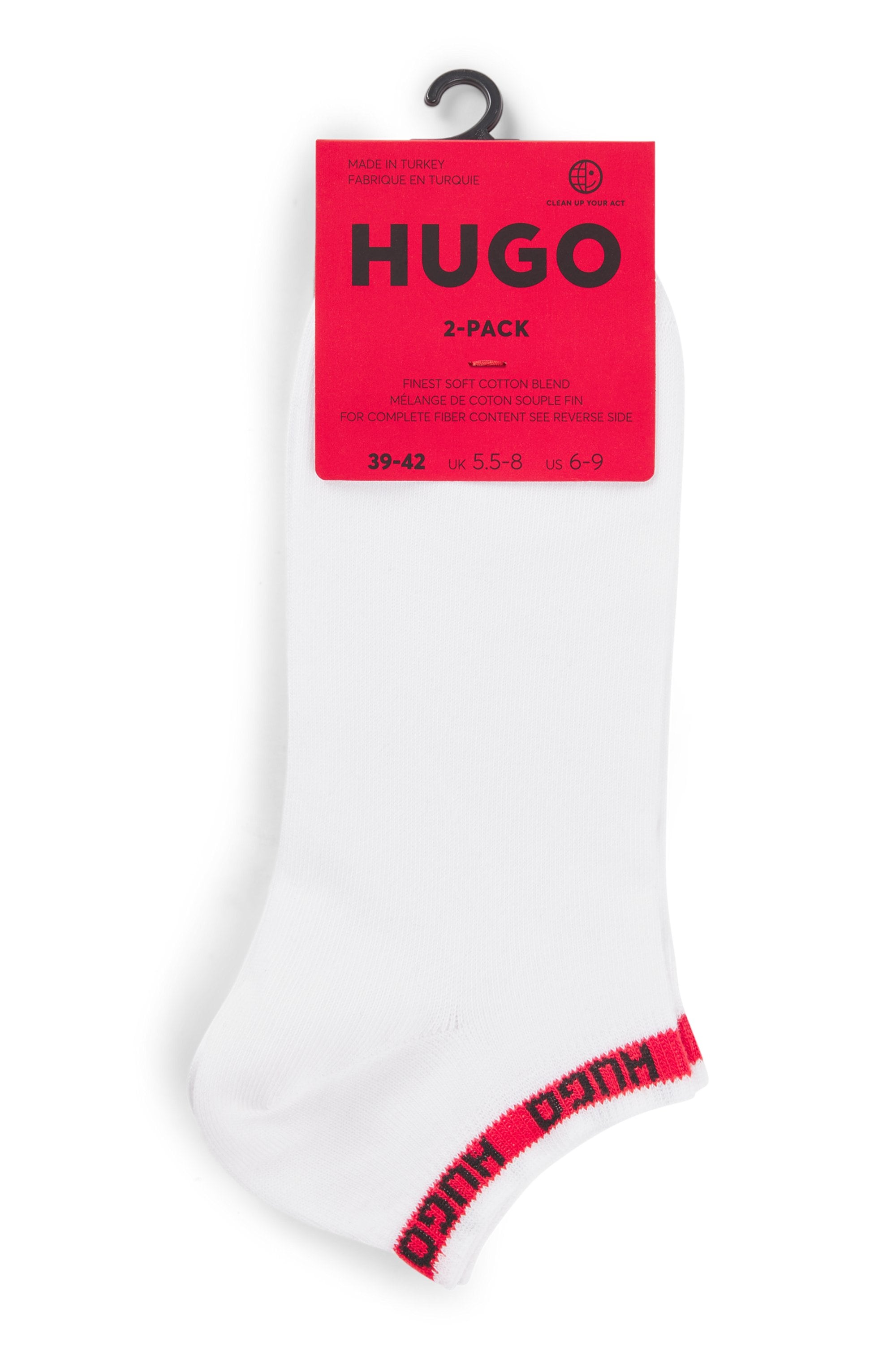 HUGO Underwear Freizeitsocken »2P AS TAPE CC«, (Packung, 2er Pack), mit Logo