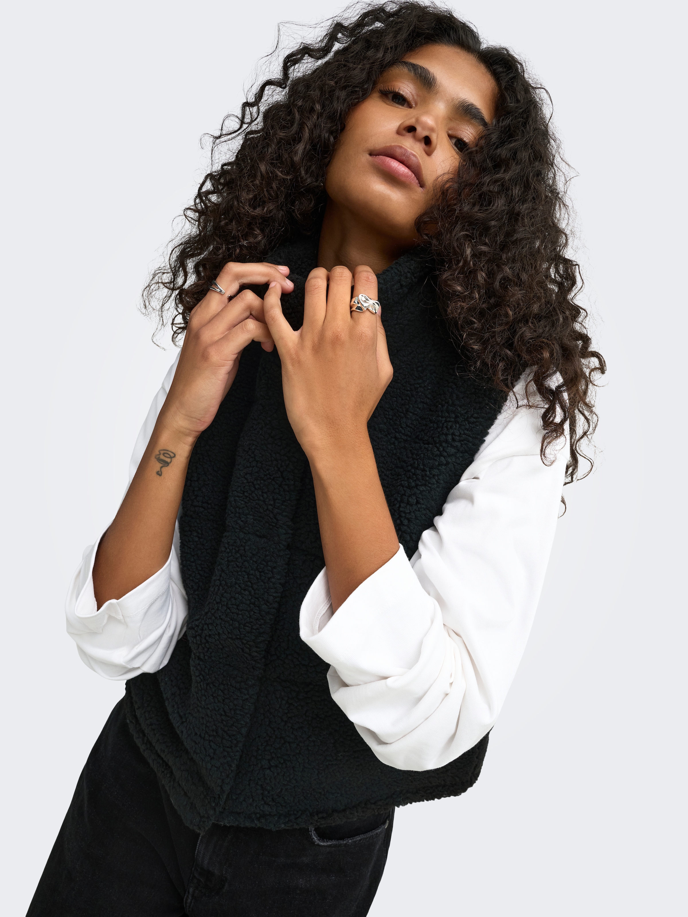 ONLY Plüschweste »ONLSANDRA TEDDY WAISTCOAT LIFE OTW NOOS« Kunstfaser