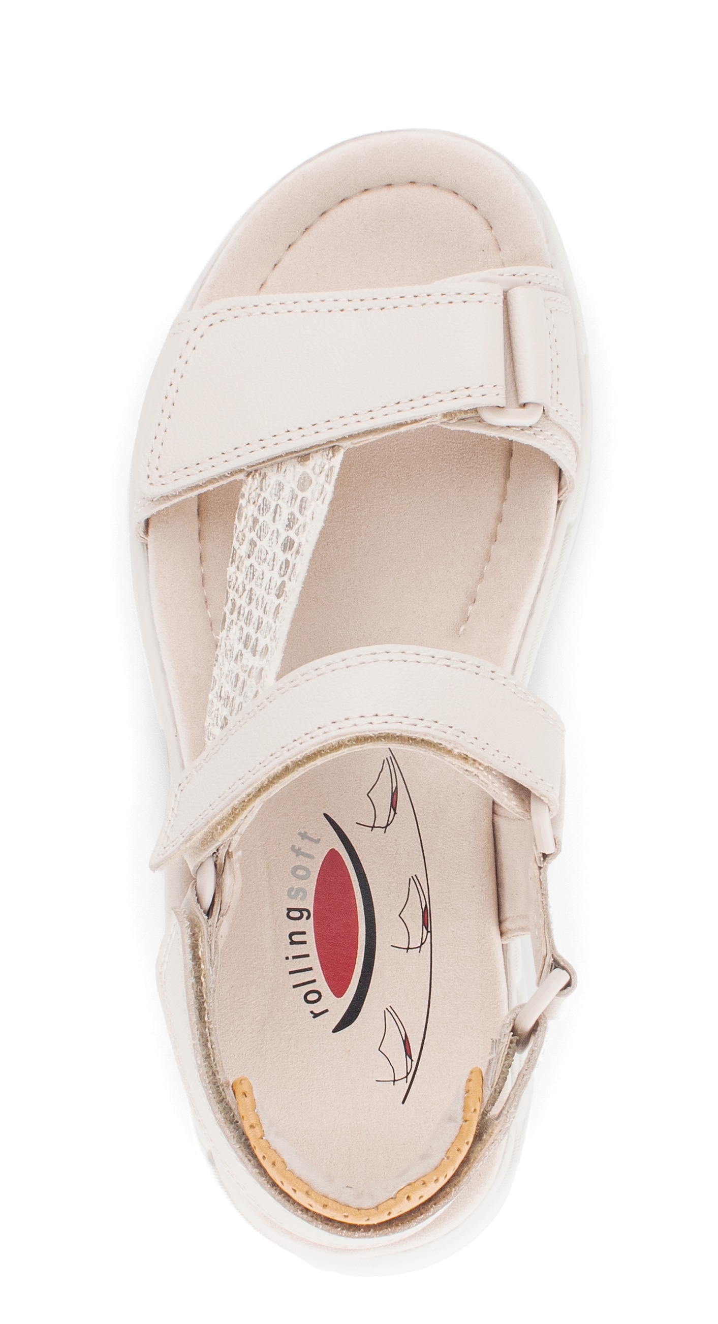 rollingsoft Sandalette  Keilabsatz, Riemchensandale im Trekking-Look, G-Weite (=weit)