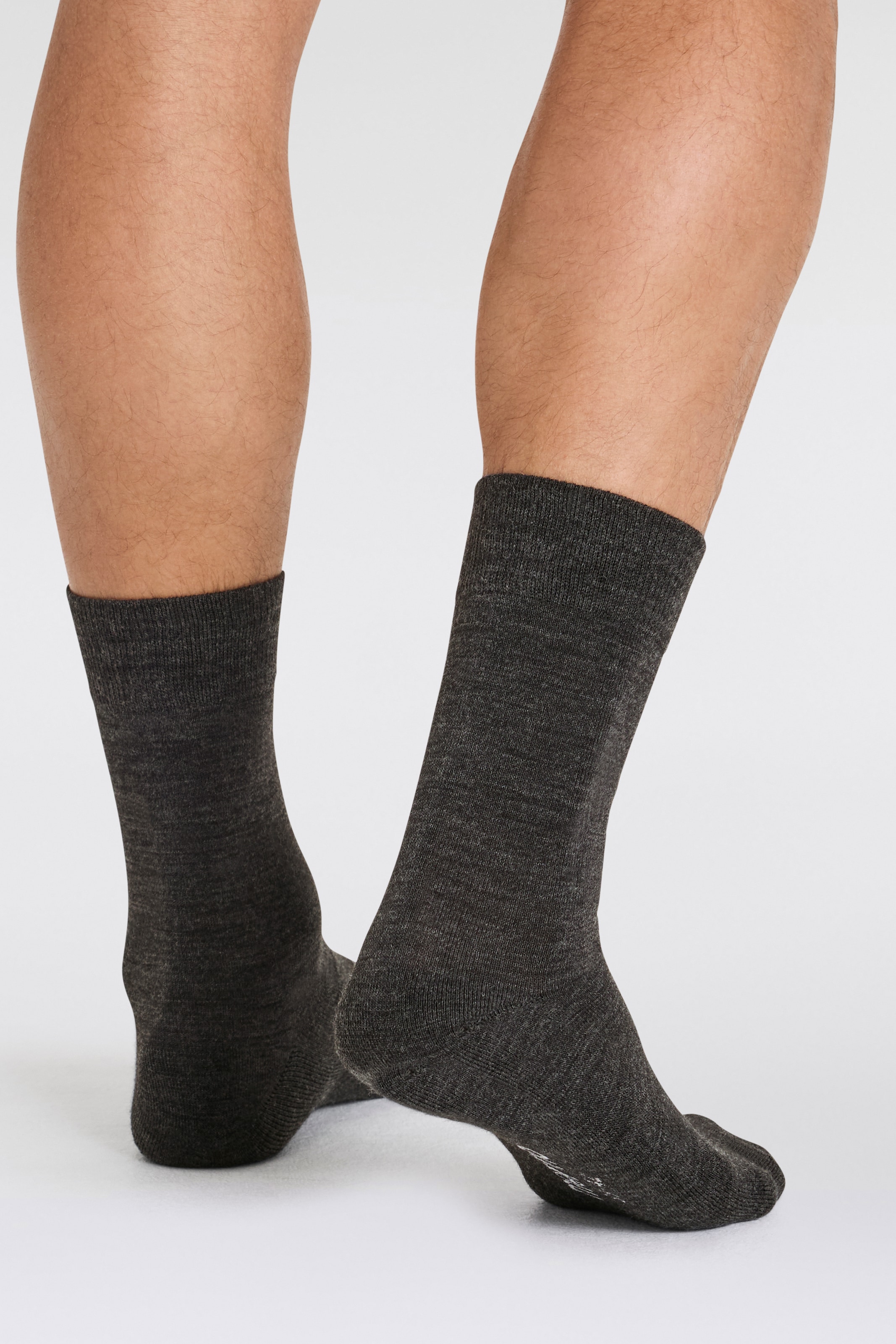 Apollo Basicsocken, (3er Pack), mit Stickerei und weichen Merinowoll-Anteil