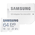 Samsung Speicherkarte »EVO Plus 64GB microSDXC Full HD inkl. SD-Adapter«, (UHS Class 10 130 MB/s Lesegeschwindigkeit)