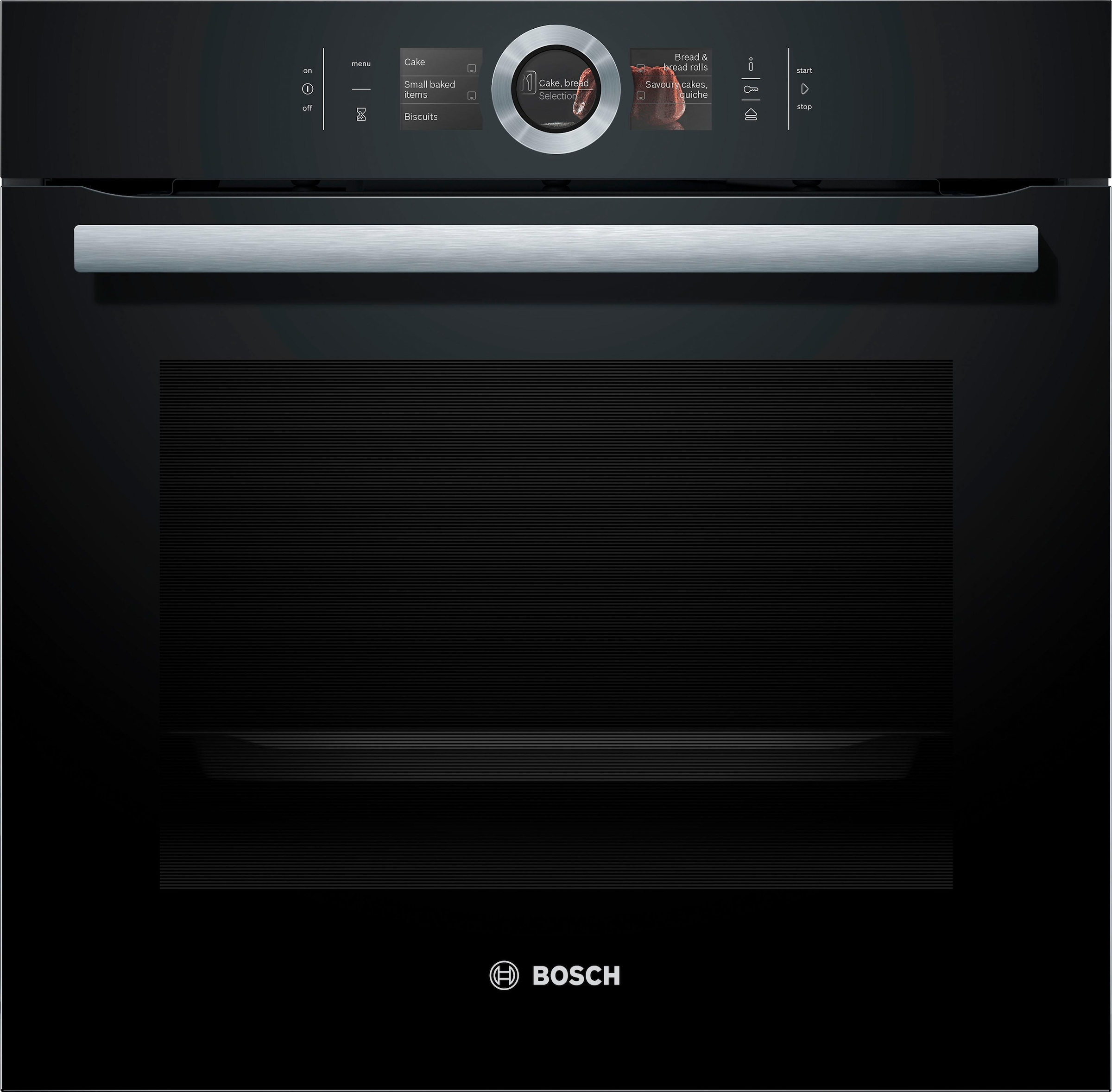 BOSCH Dampfbackofen Serie 8 »HSG636BB1«, mit Teleskopauszug nachrüstbar, ecoClean Direct, mit Auftaufunktion